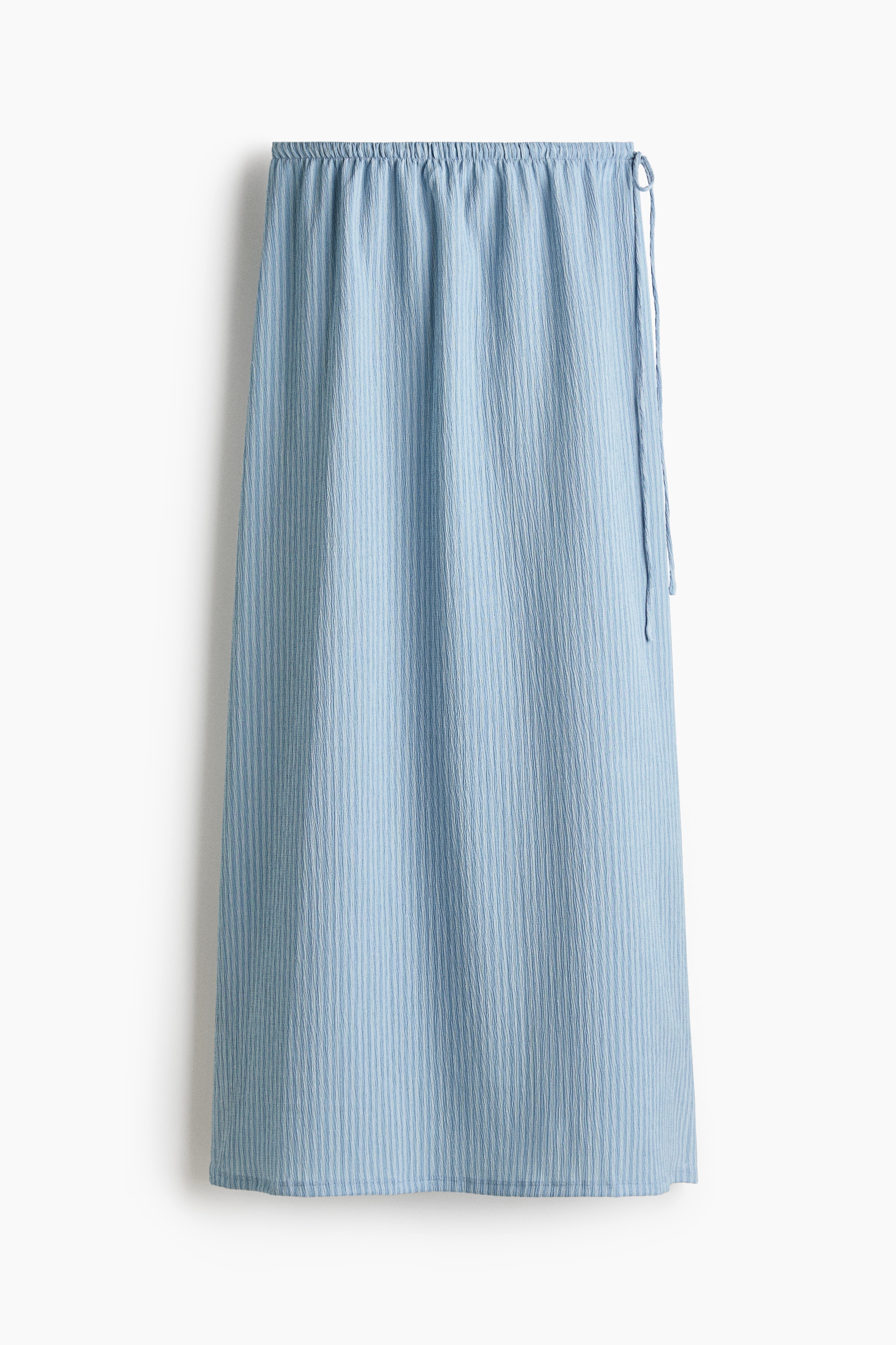 Textured jersey skirt - Blue/Striped