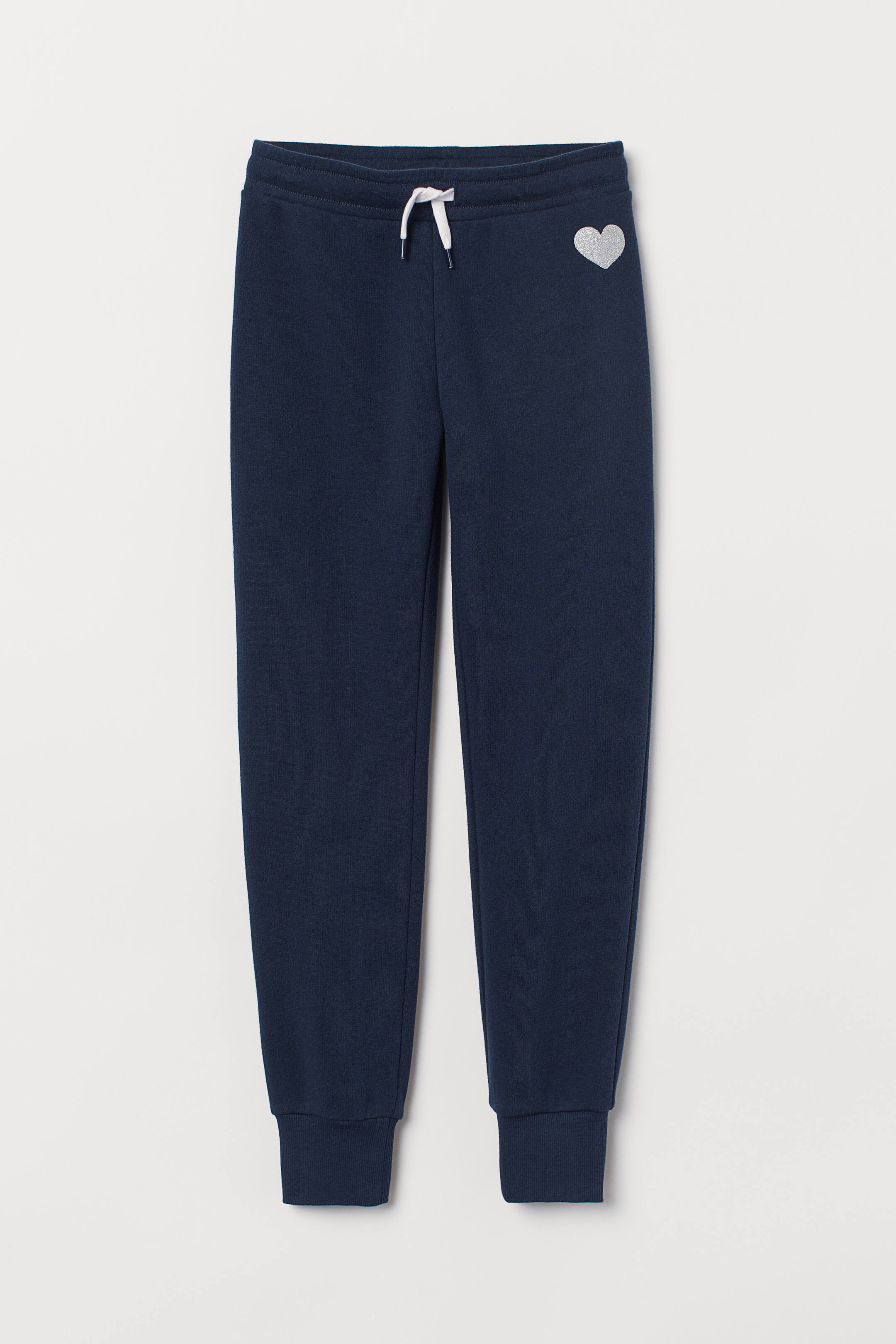 View larger image: Joggers - Navy blue/Heart - Kids | H&M 1