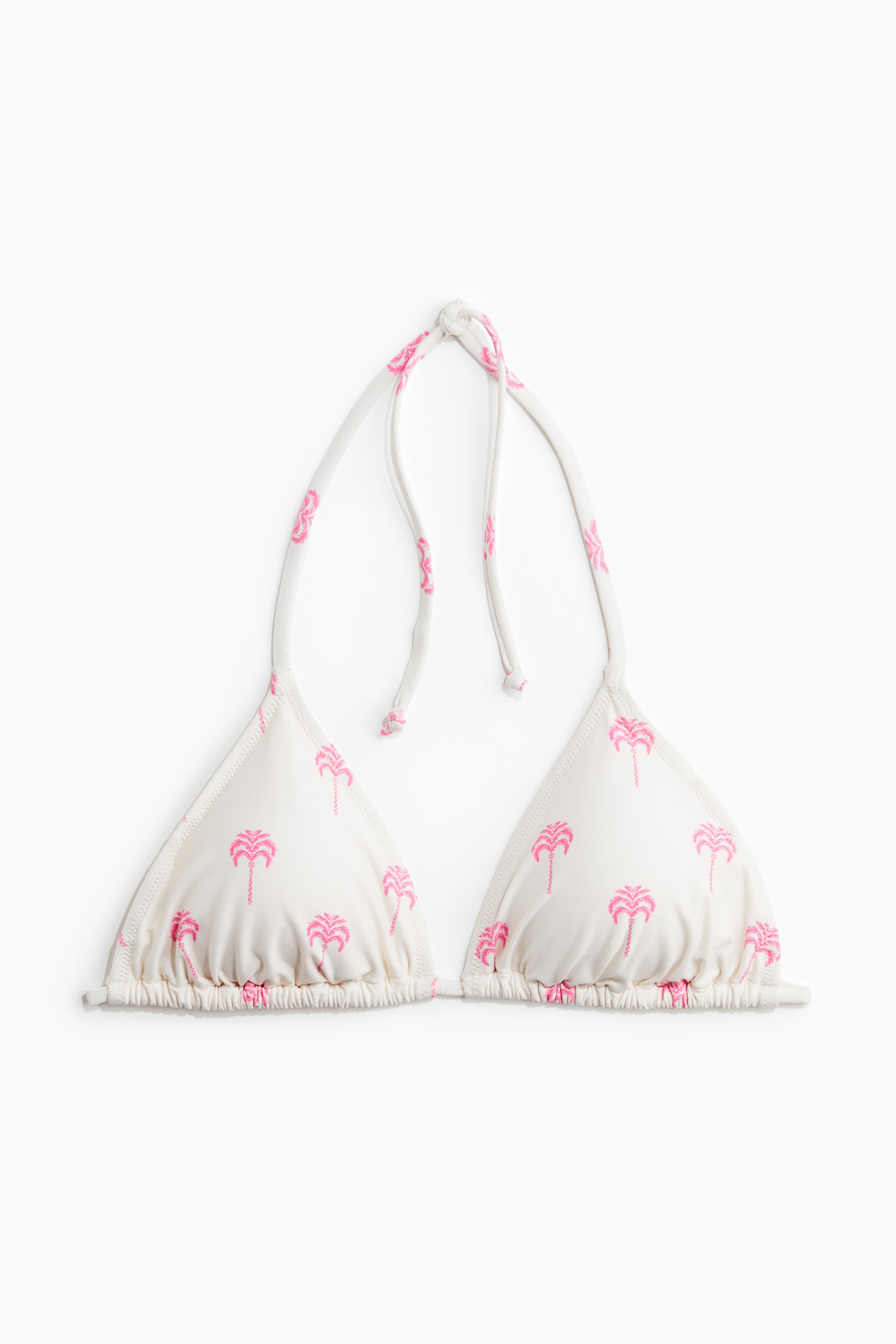 View larger image: Padded triangle bikini top - White/Palm trees - Ladies | H&M GB 1