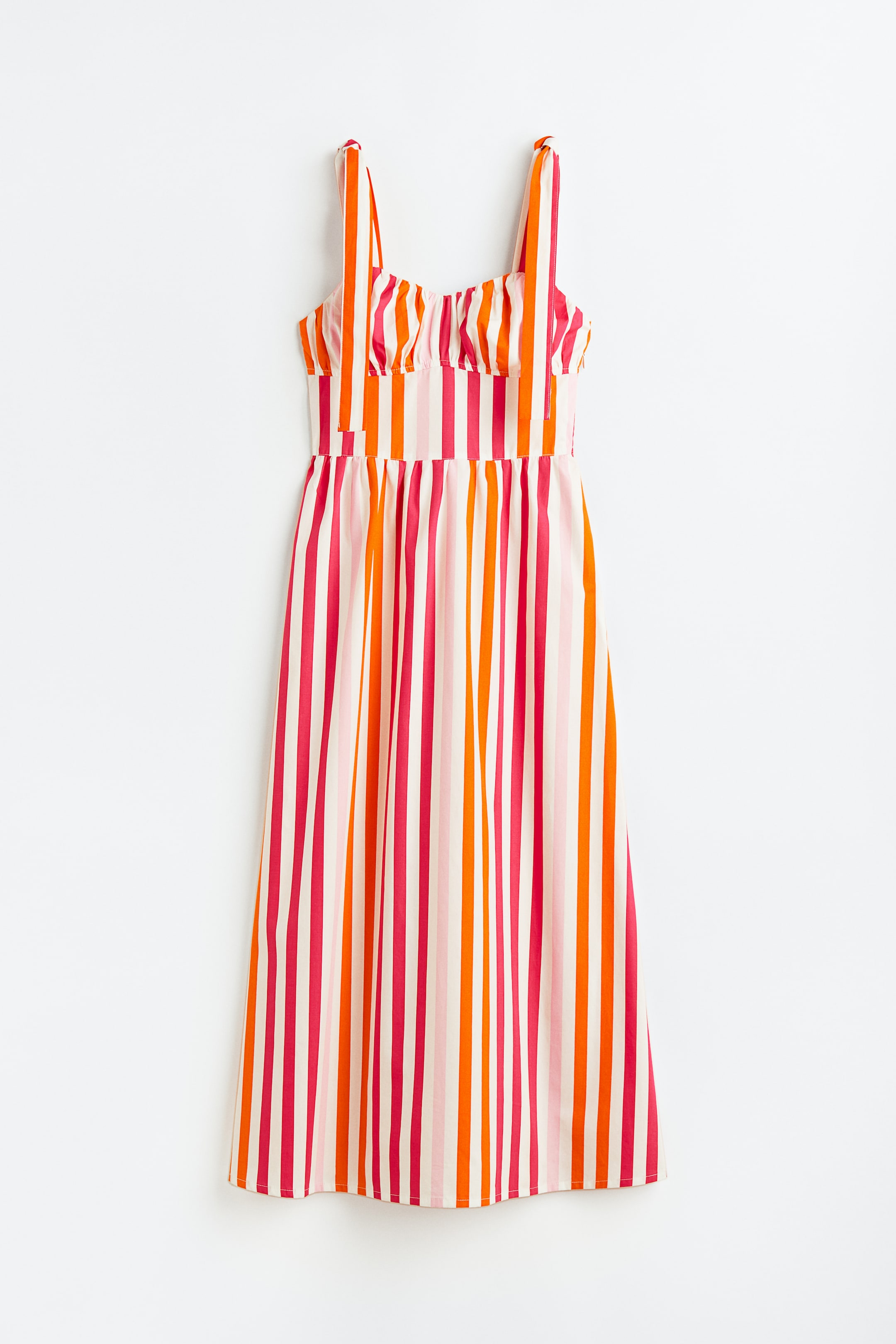 View larger image: Tie-strap dress - Cerise/Striped - Ladies | H&M IN 1