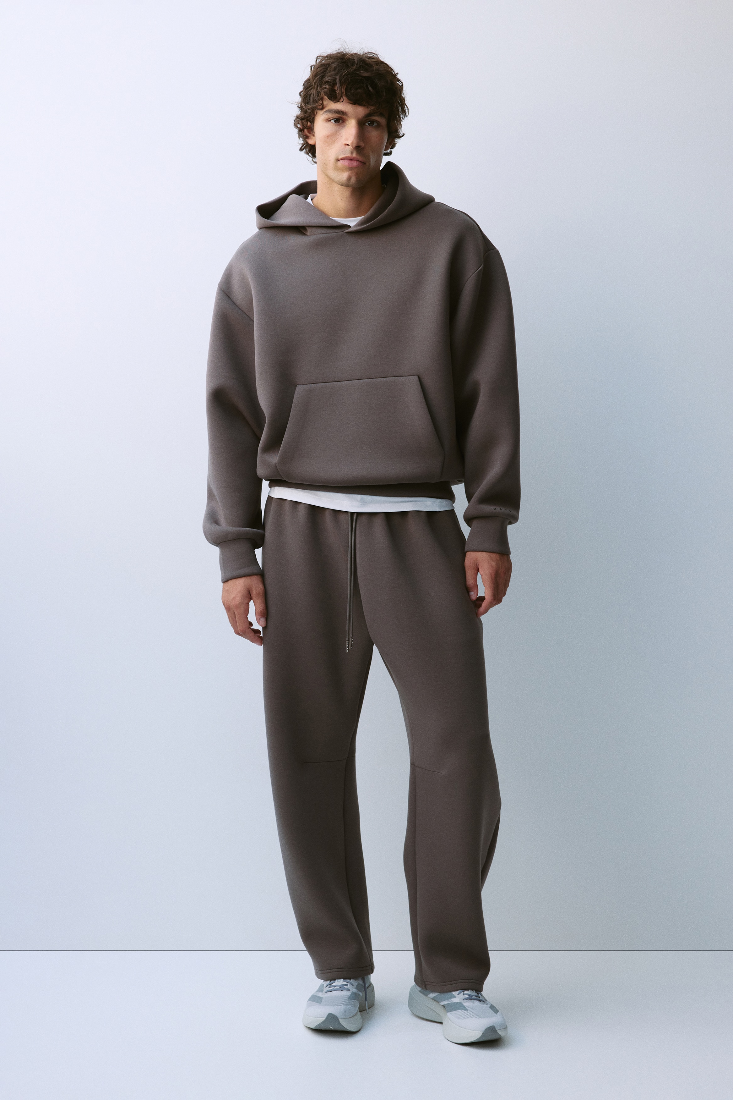 Dukserica s kapuljačom Oversized Fit DryMove™ - Sivosmeđa/Crna