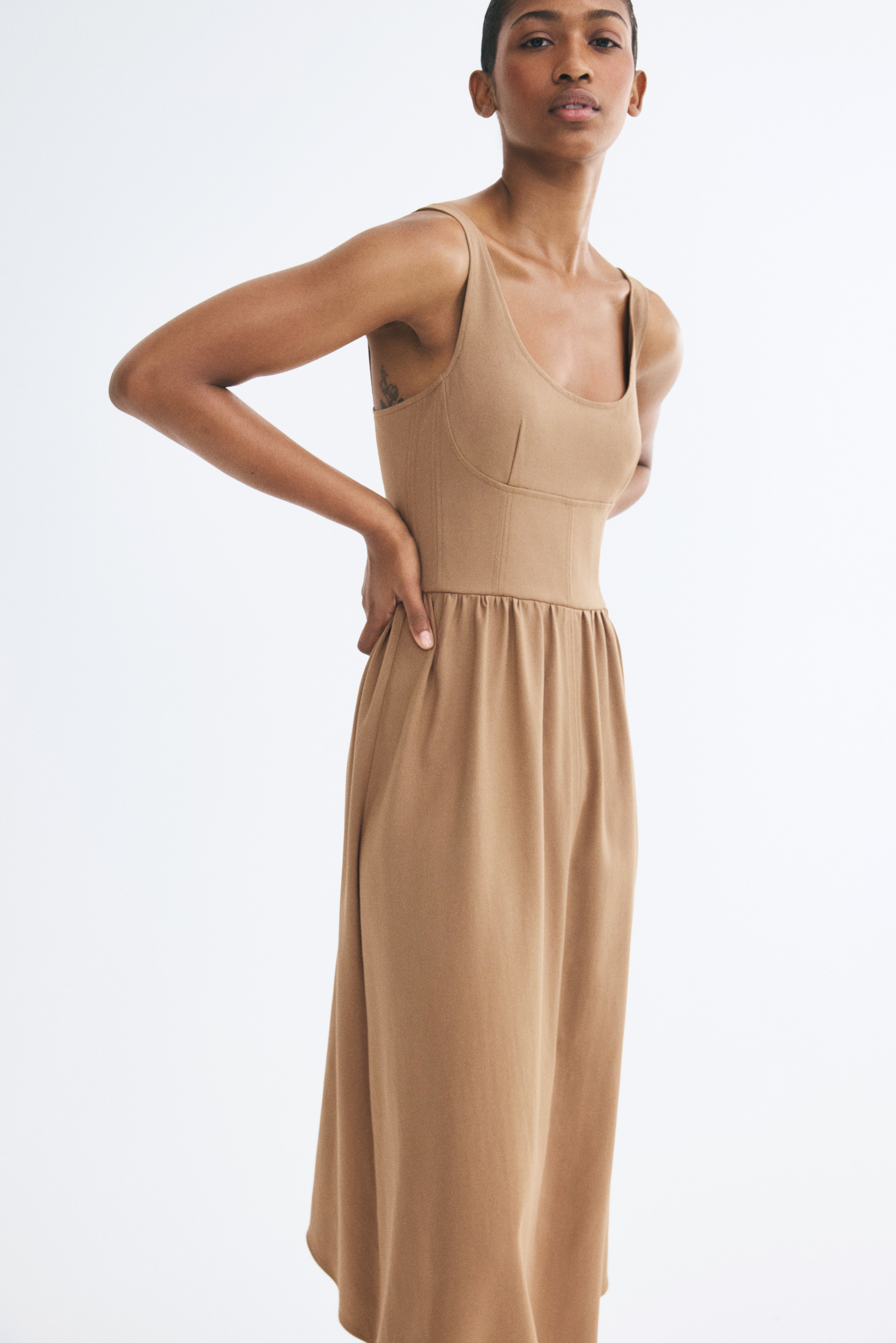 Flared-skirt dress