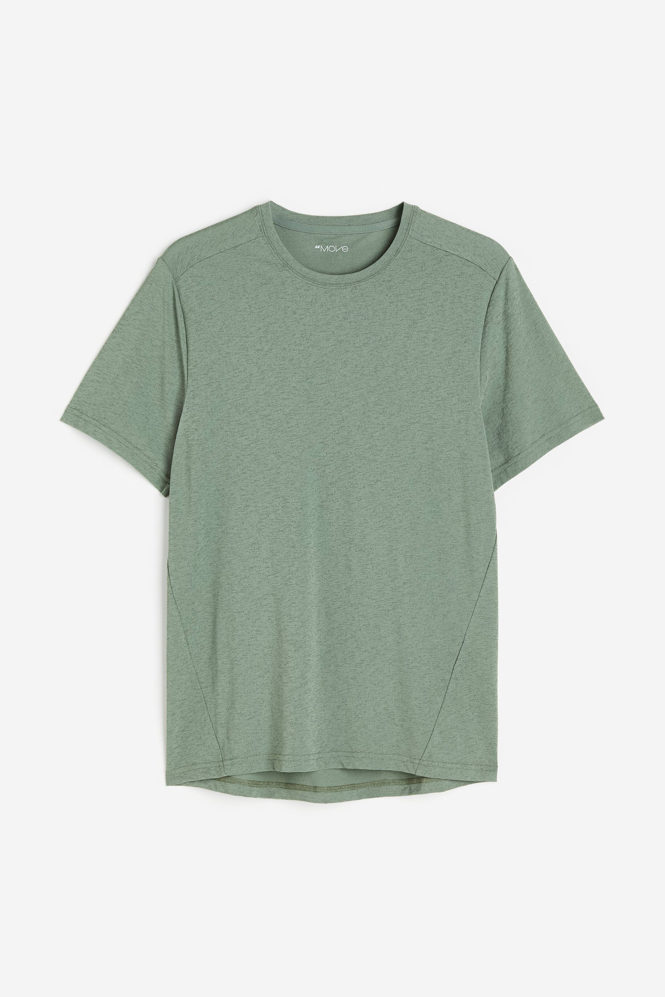查看大圖: DryMove™運動上衣 - 鼠尾草綠 - Men | H&M 1