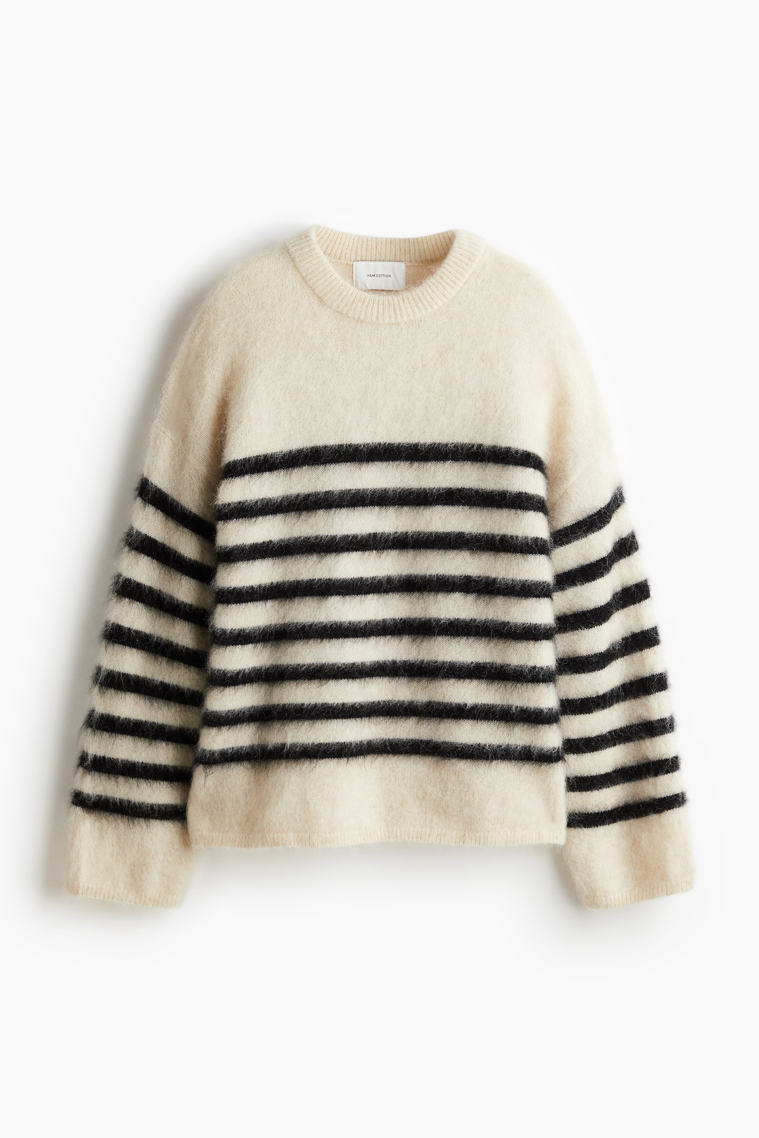 Oversized mohair-blend jumper - Light beige/Striped/Dark brown/Black/Light grey/White/Dark grey/Light pink/Beige - 2