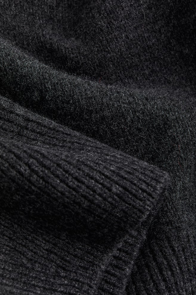 Pullover oversize in lana - Grigio scuro - 4