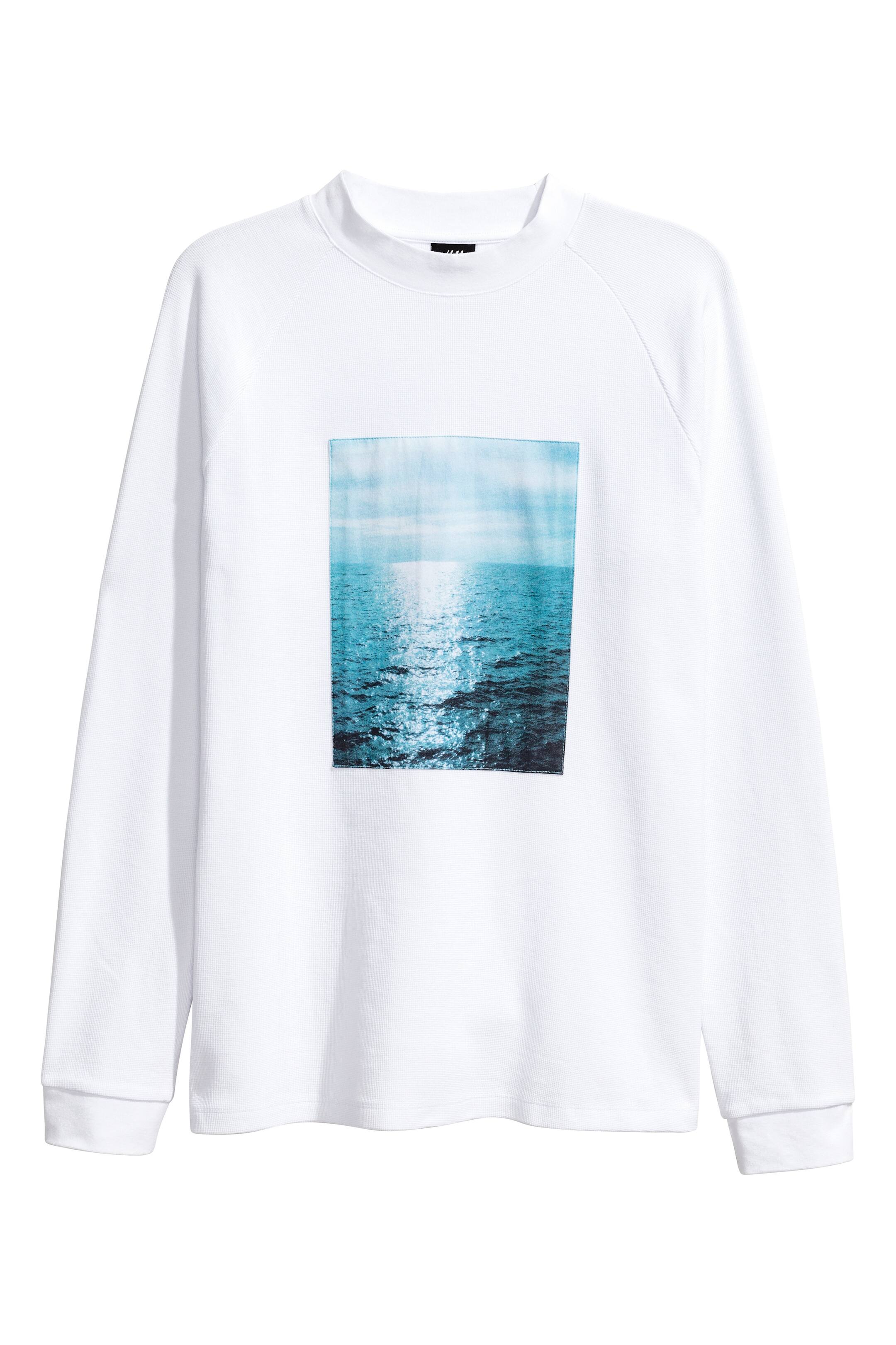View larger image: Waffled top - White/Photo - Men | H&M GB 1