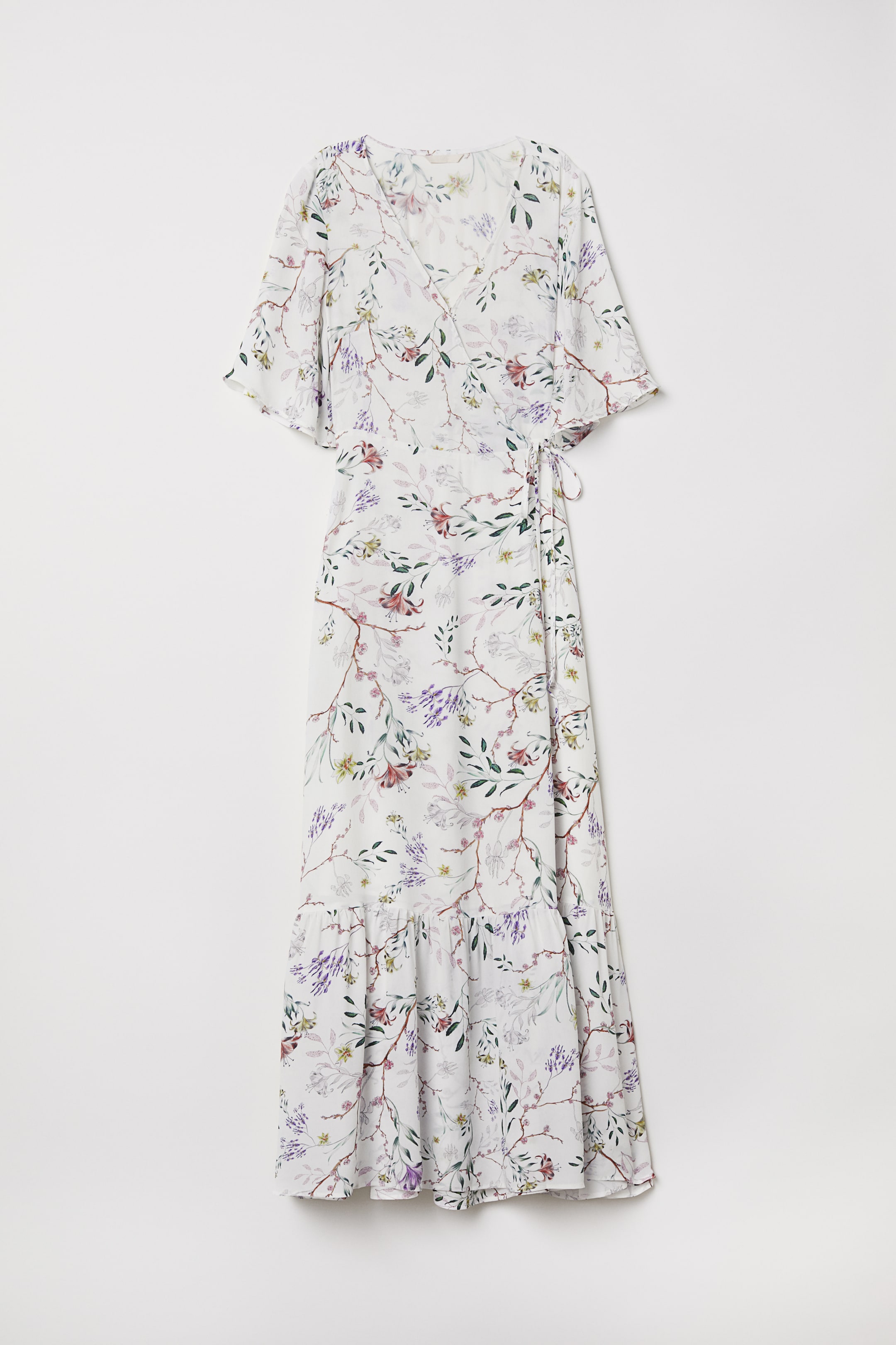 View larger image: Patterned wrap dress - White/Floral - Ladies | H&M 1