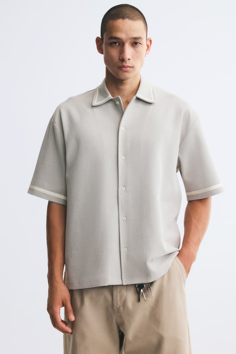 Košulja od reljefnog materijala Relaxed Fit