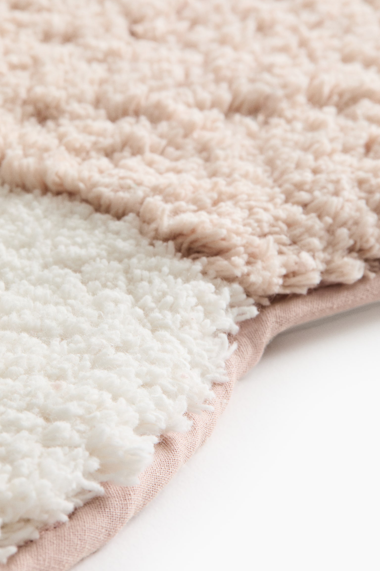 Tufted flower-shaped bath mat - Powder pink/Flower/Light beige/Flower - 5