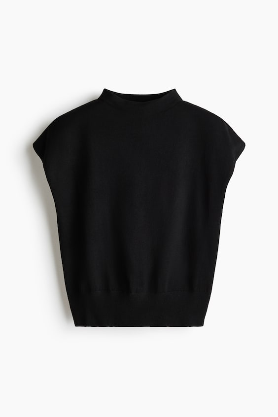 Женские кепки H&M Sleeved Fine-Knit Top
