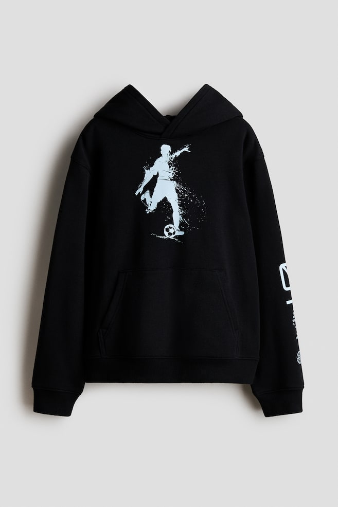 Hoodie - Black/Football - 1