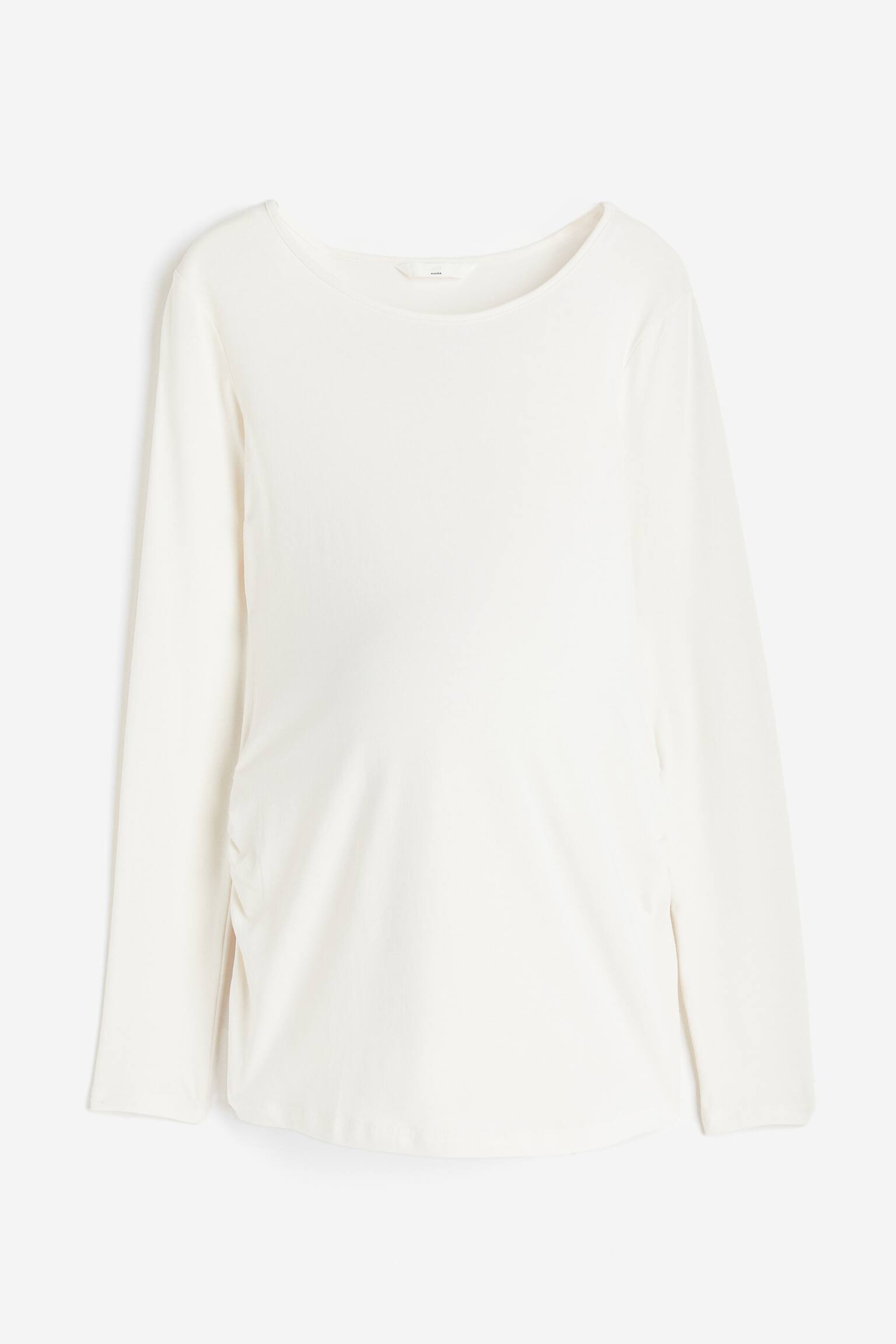 MAMA Cotton jersey top - White/Black - 1