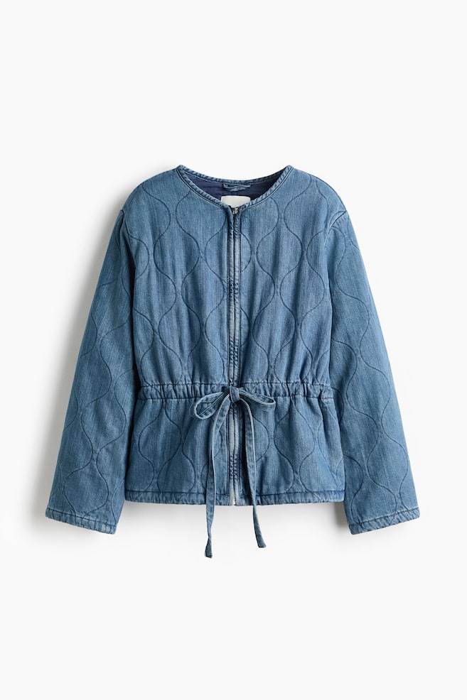 Quilted Denim Jacket - Denim blue/Dark denim blue - 1
