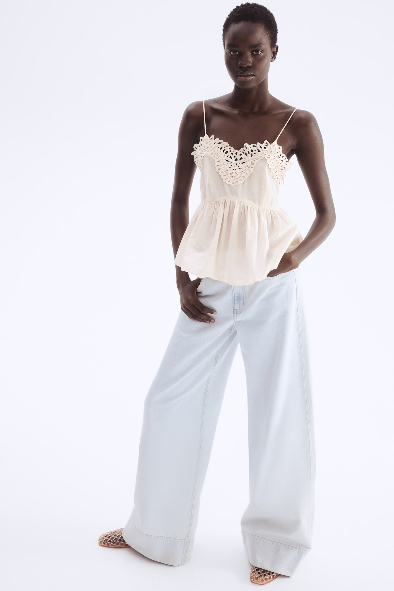 Lace-Trimmed Strappy Top - image 2