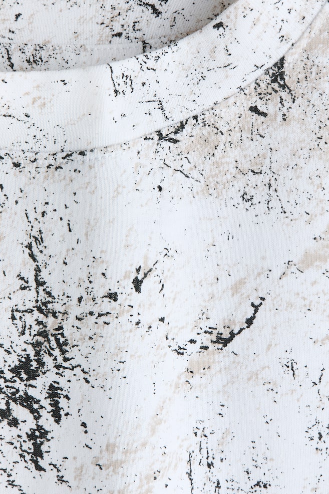 Loose-fit printed T-shirt-White/Marbled - 3