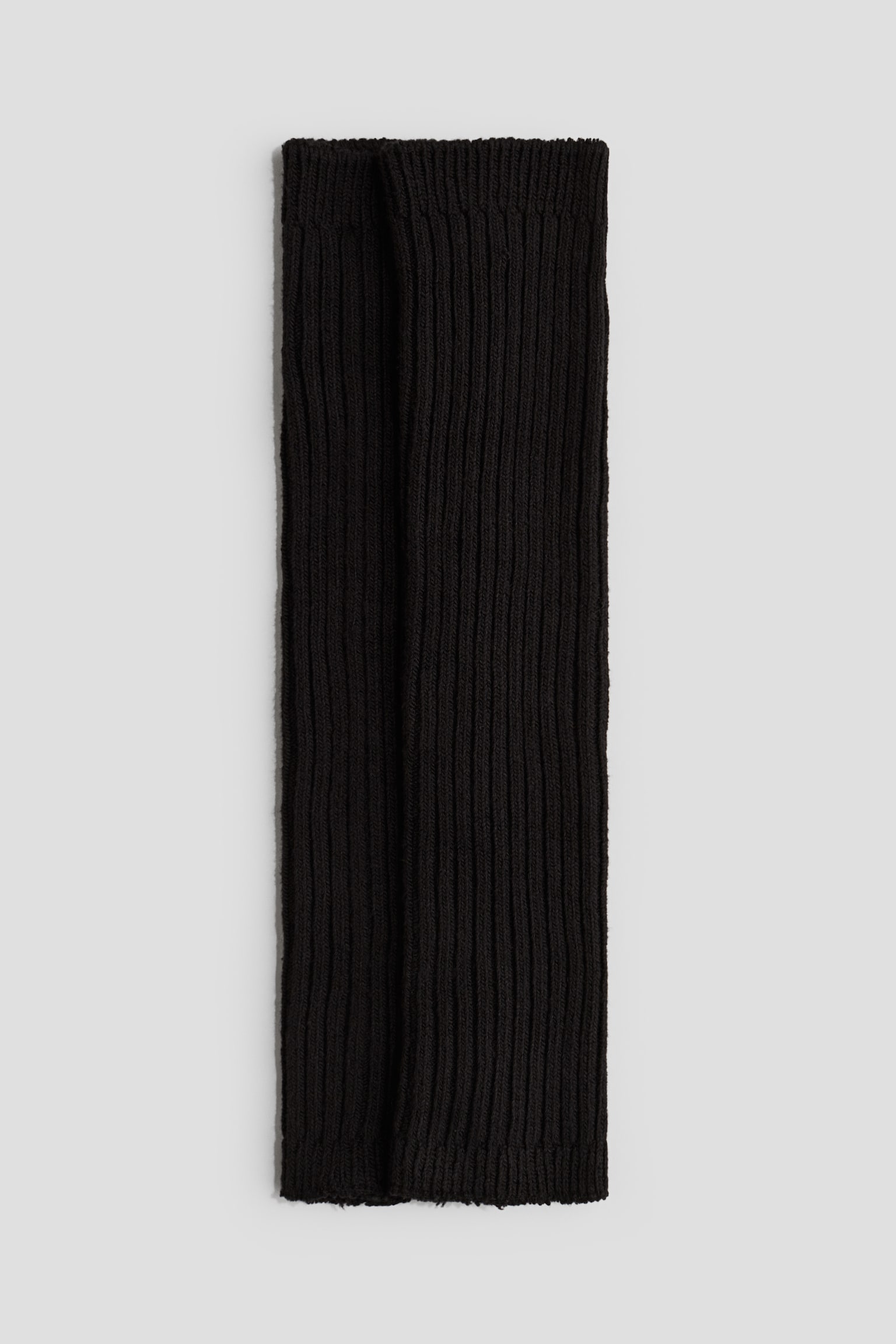 Rib-knit leg warmers - Black - 1