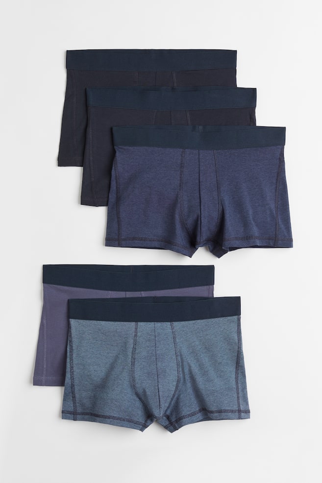 5-pack Xtra Life™ short trunks - Dark blue/Black/Black/White/Grey/Black/dc - 1