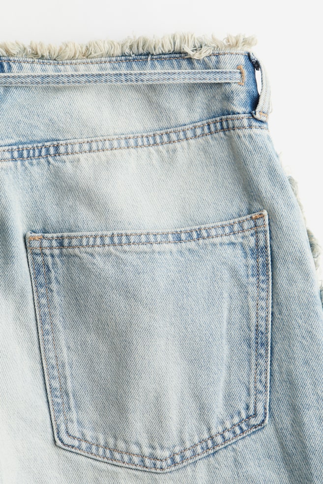 Baggy Regular Jeans - Blek denimblå/Mørk gråbeige - 3