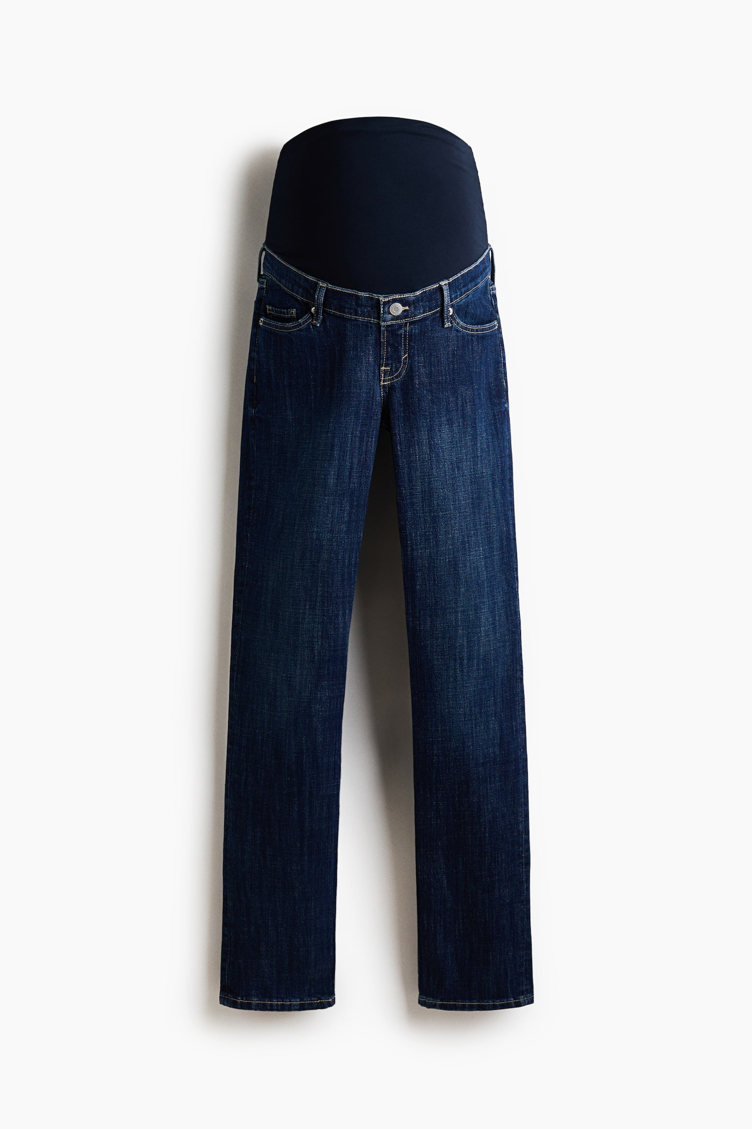 MAMA Slim Straight High Jeans - Dark denim blue/Dark denim grey - 1