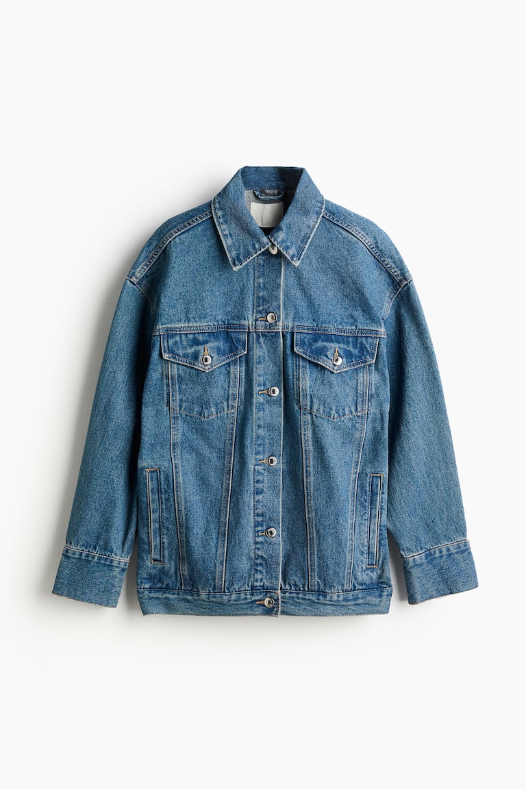 Loose Denim Jacket Denim blue Ladies H&M US - Main Image