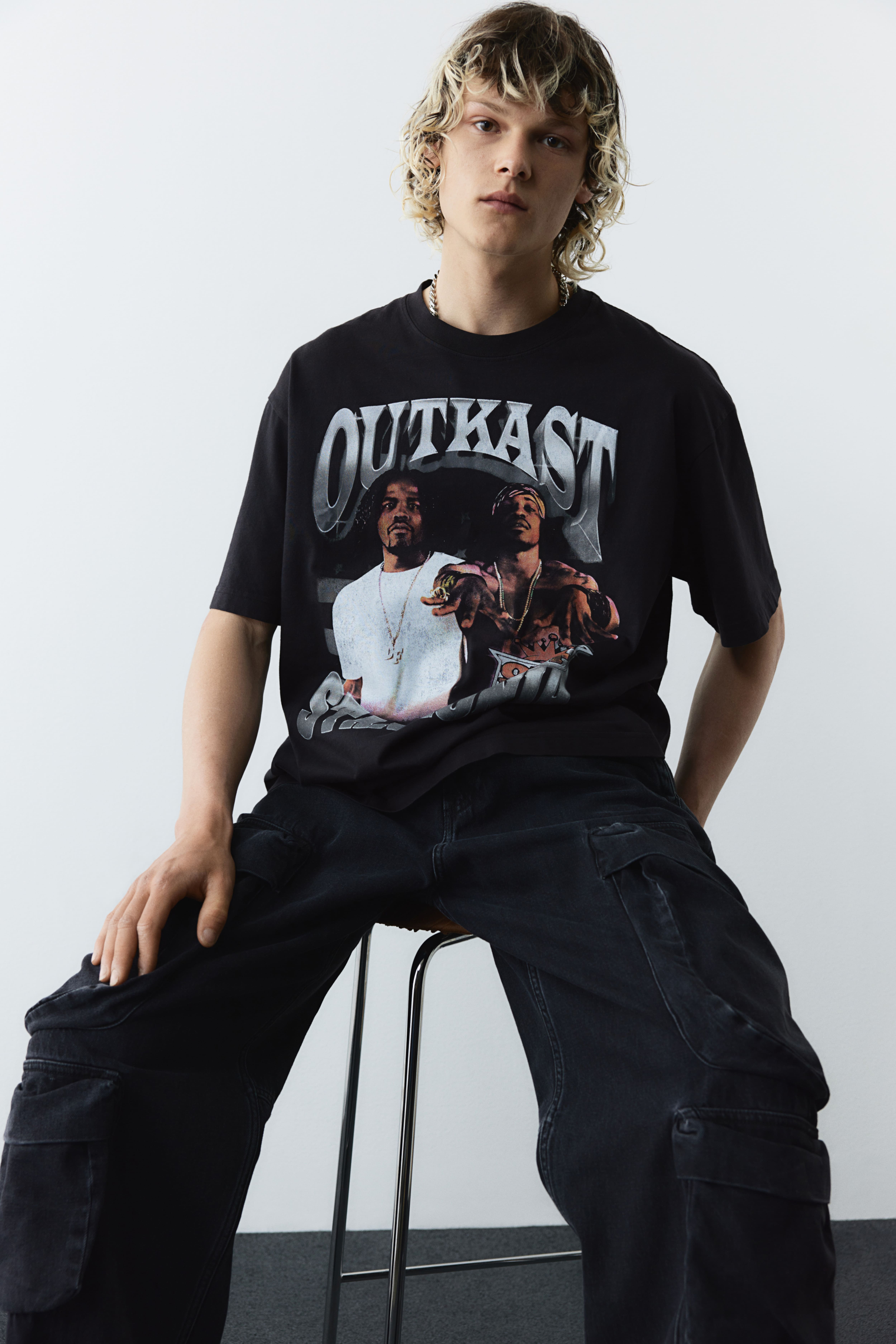 Loose Fit T shirt Black Outkast Men H M US