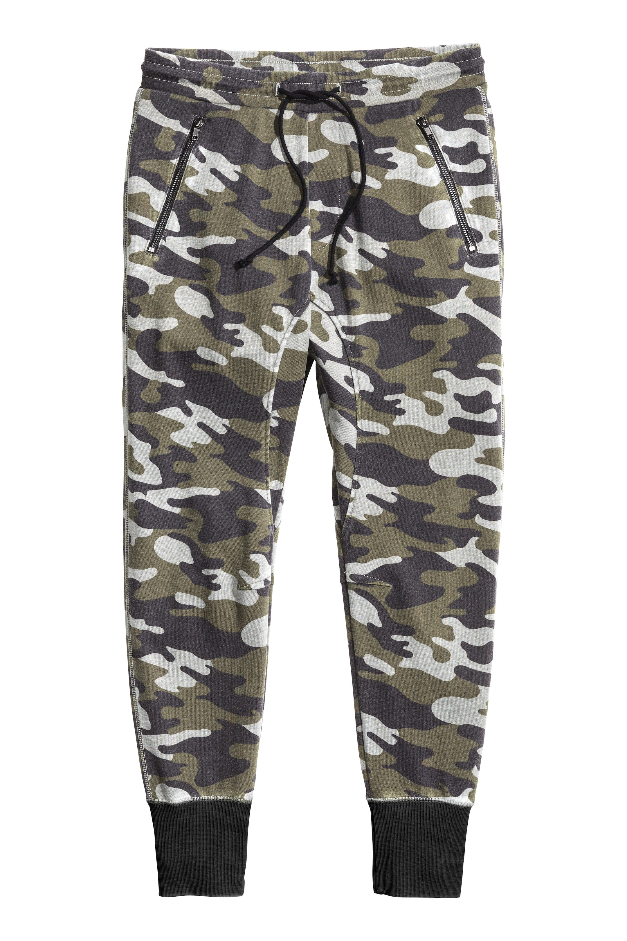 Näytä suurempi kuva: Collegehousut - Khakinvihreä/Kuviollinen - NAISET | H&M FI 1