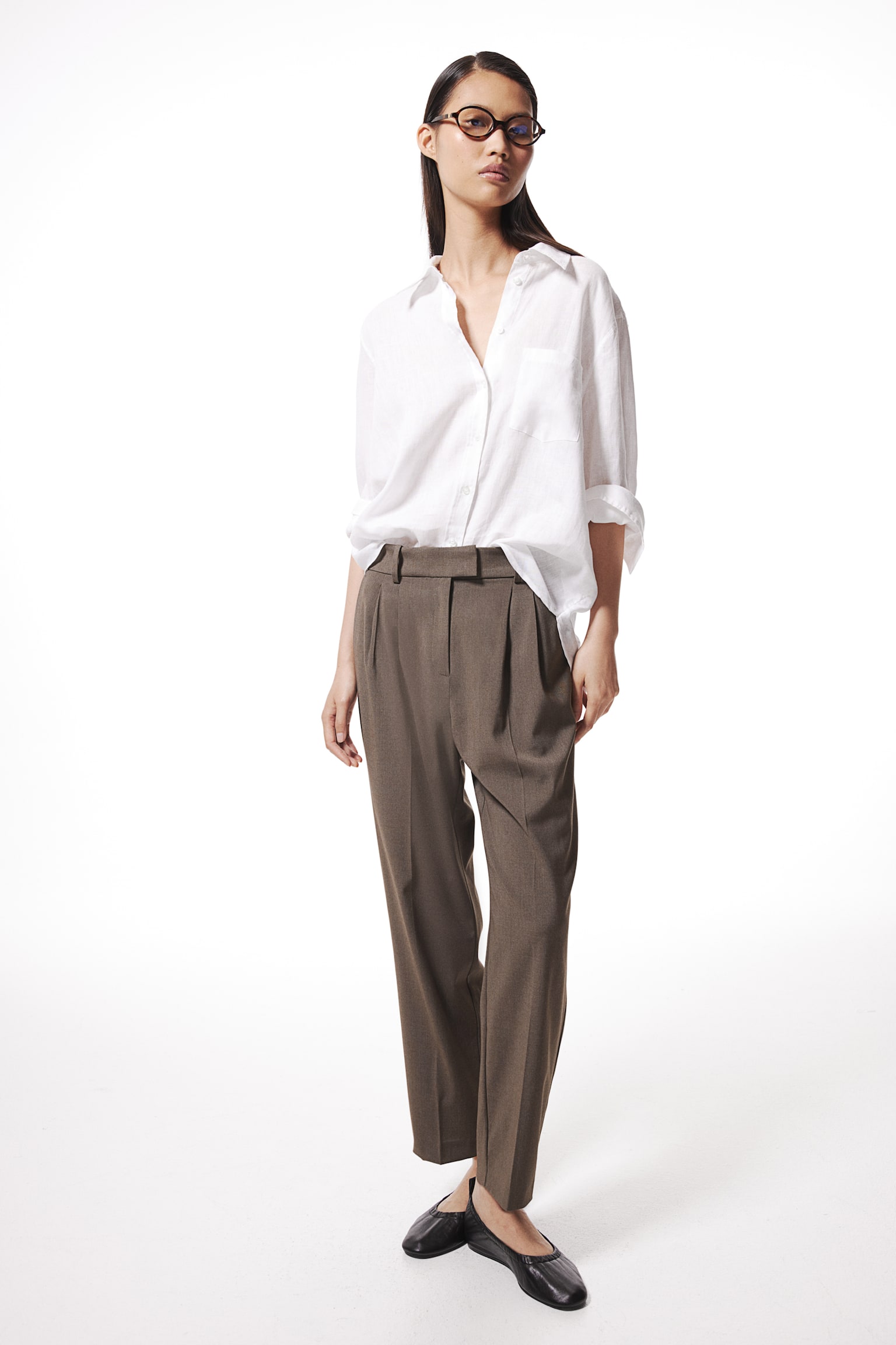 Ankle-length trousers - Brown/Black/Pale beige/Grey marl/Black/Light greige/Pink/Beige/Light purple - 1