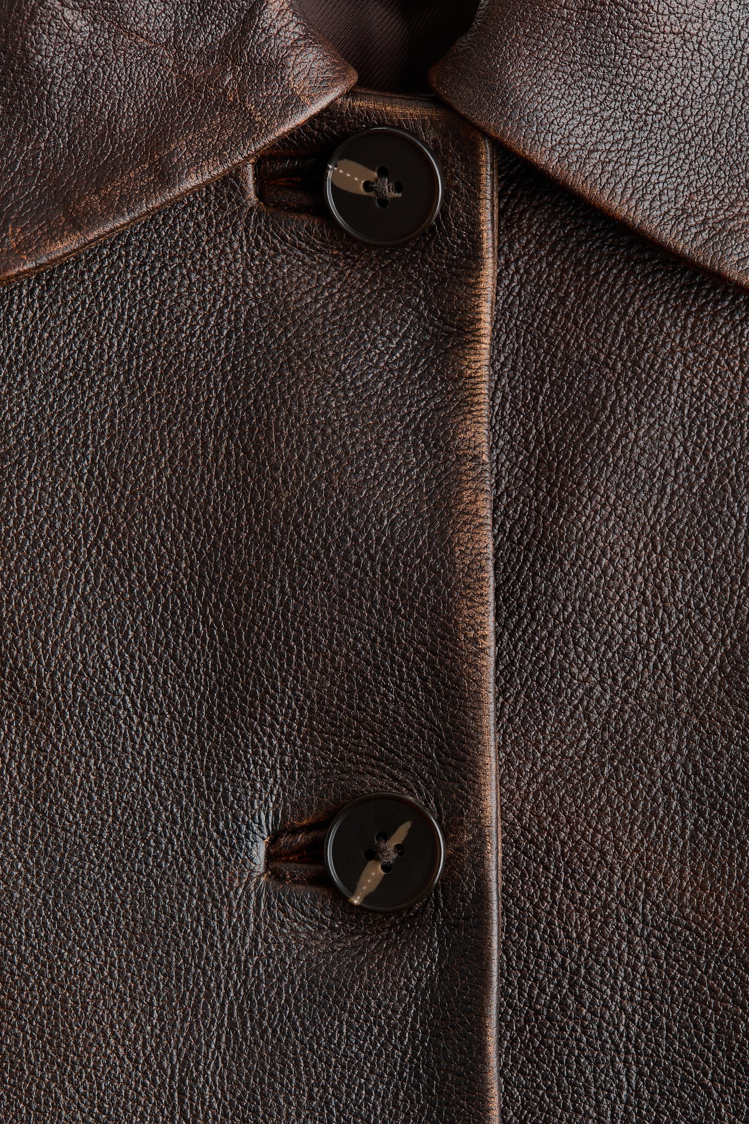 Leather jacket - Dark brown - 5