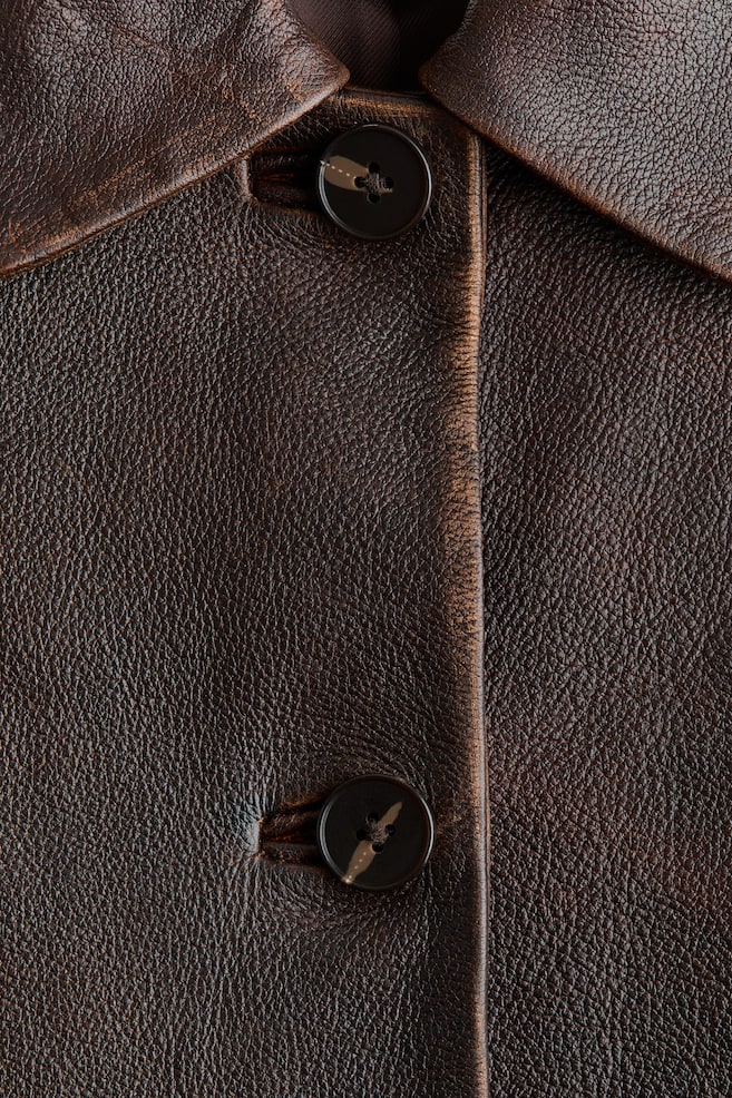 Leather jacket - Dark brown - 5