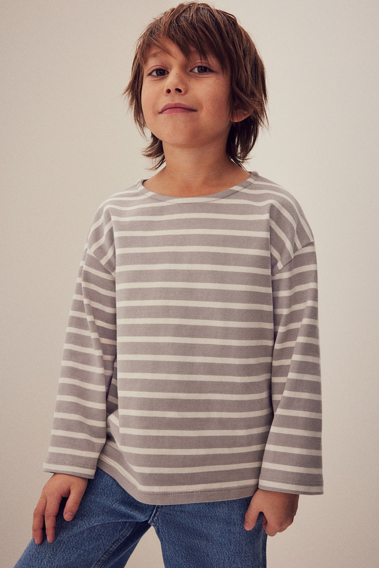 Oversized T-shirt - Mole/Striped - 2