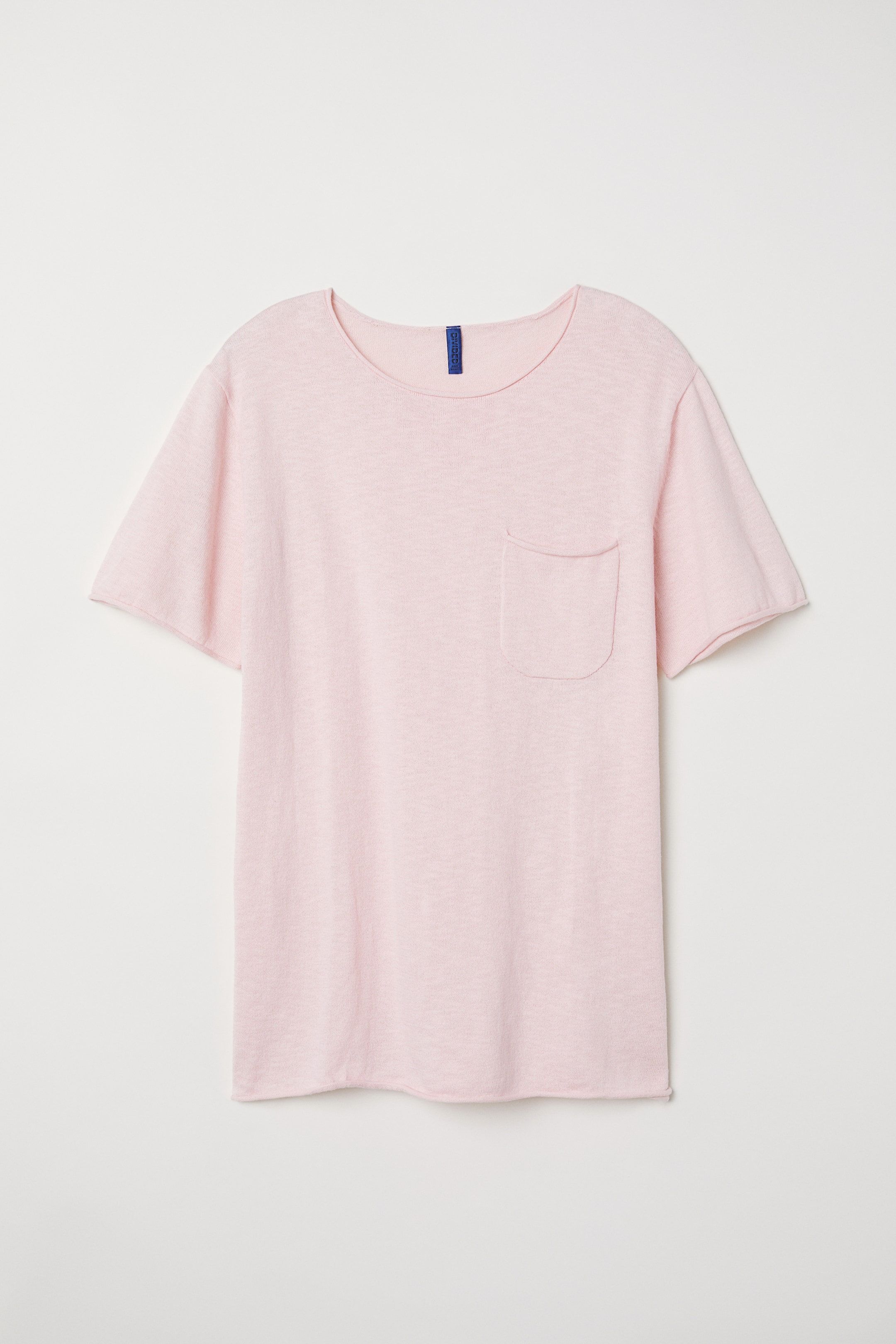 Vezi imaginea mai mare: Tricou de bumbac tricotat fin - Roz-deschis - BĂRBAŢI | H&M RO 1