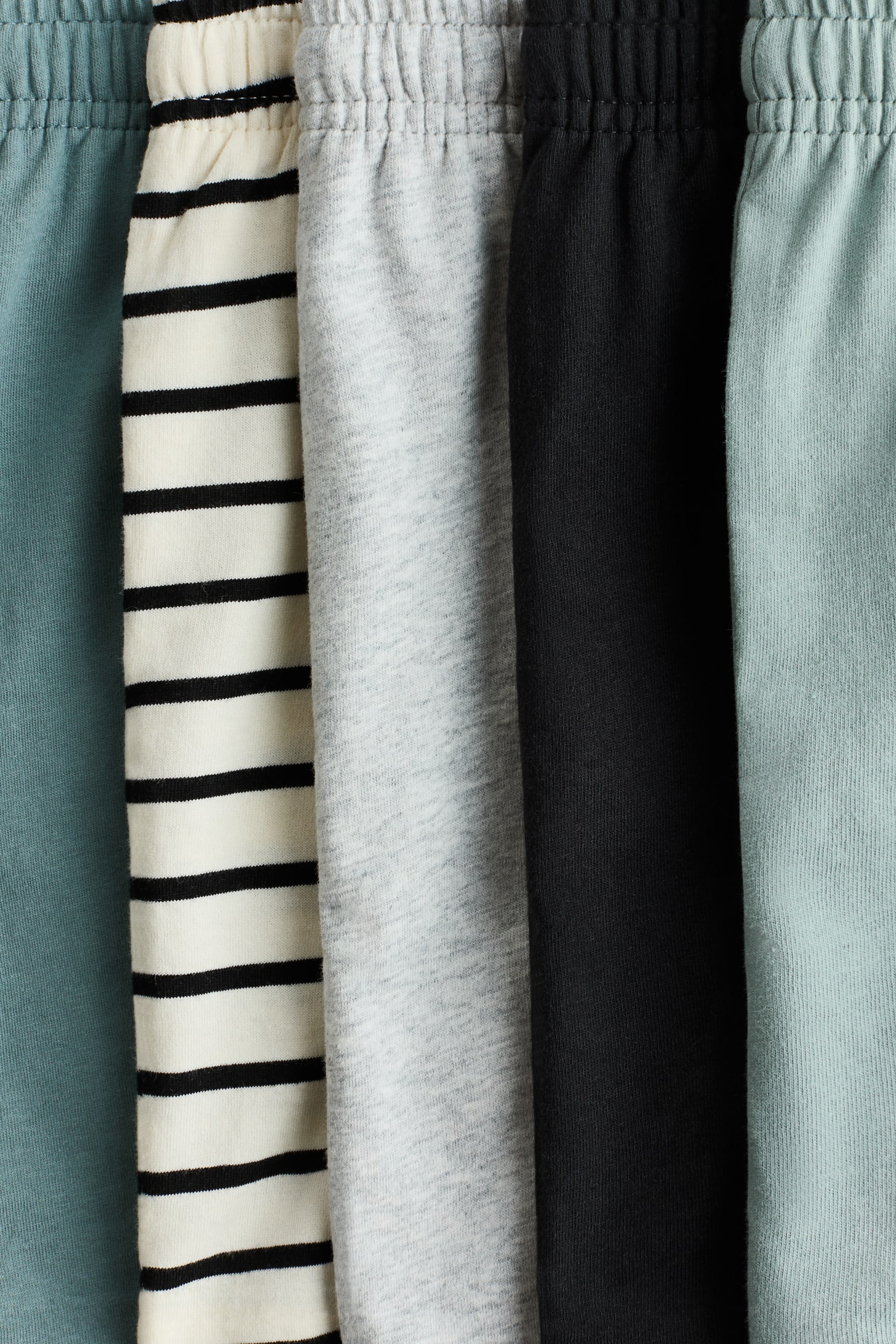 5-pack cotton jersey shorts - Teal/Striped/Navy blue/Light blue/Light greige/Blue/Navy blue/Blue/Grey/Yellow/Blue/Grey/Black/Cream/Brown - 2