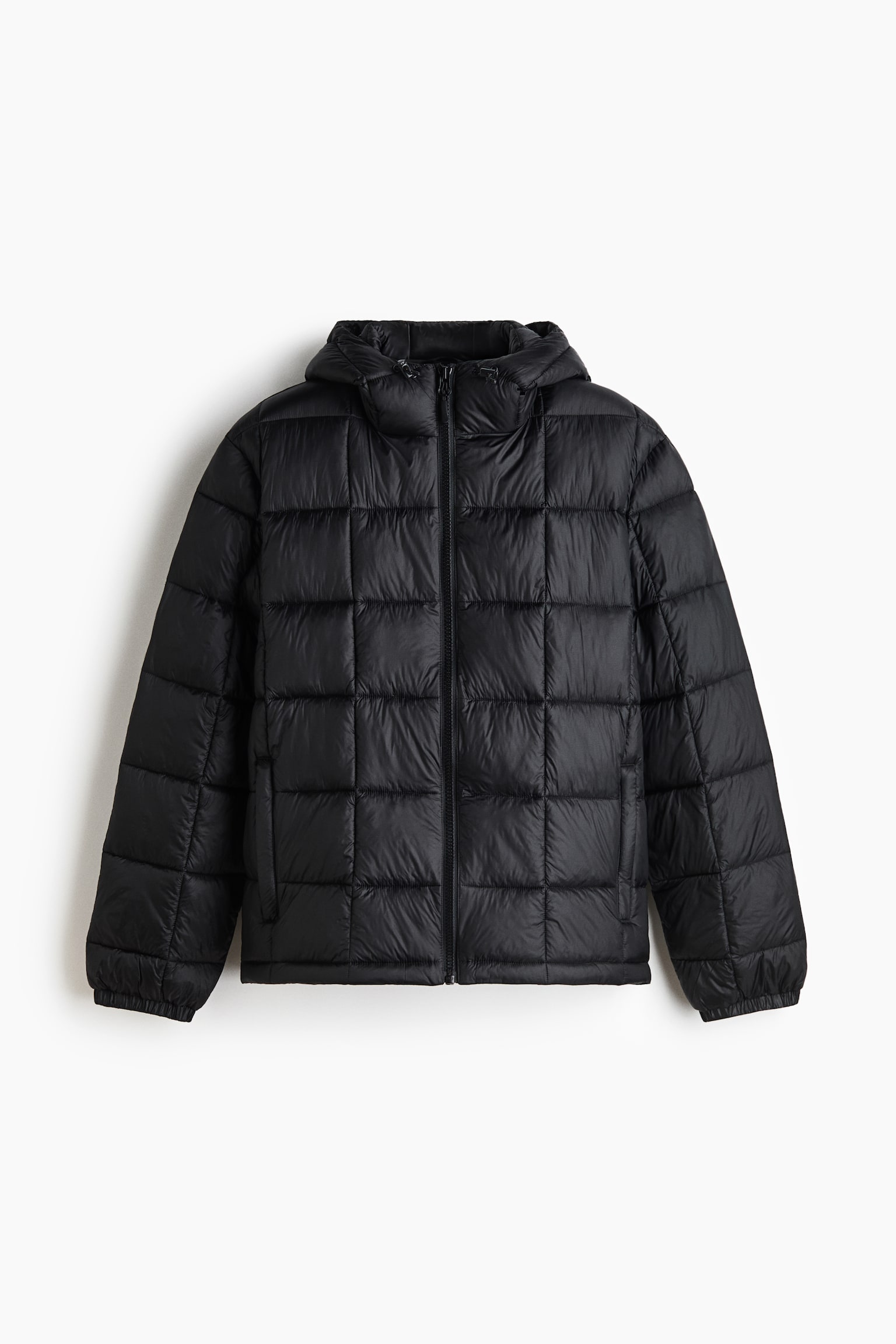 Мужская куртка H&M Lightweight Puffer, цвет: Чёрный — фото 1