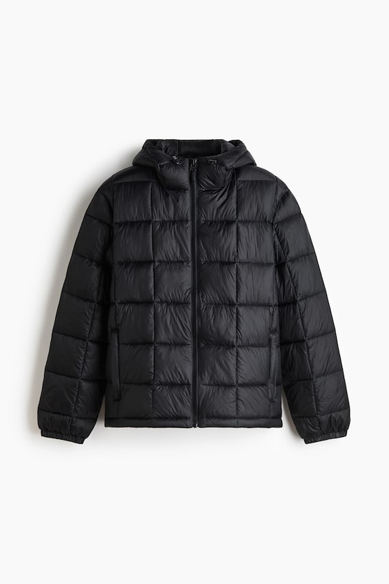 Мужская куртка H&M Lightweight Puffer, цвет: Чёрный