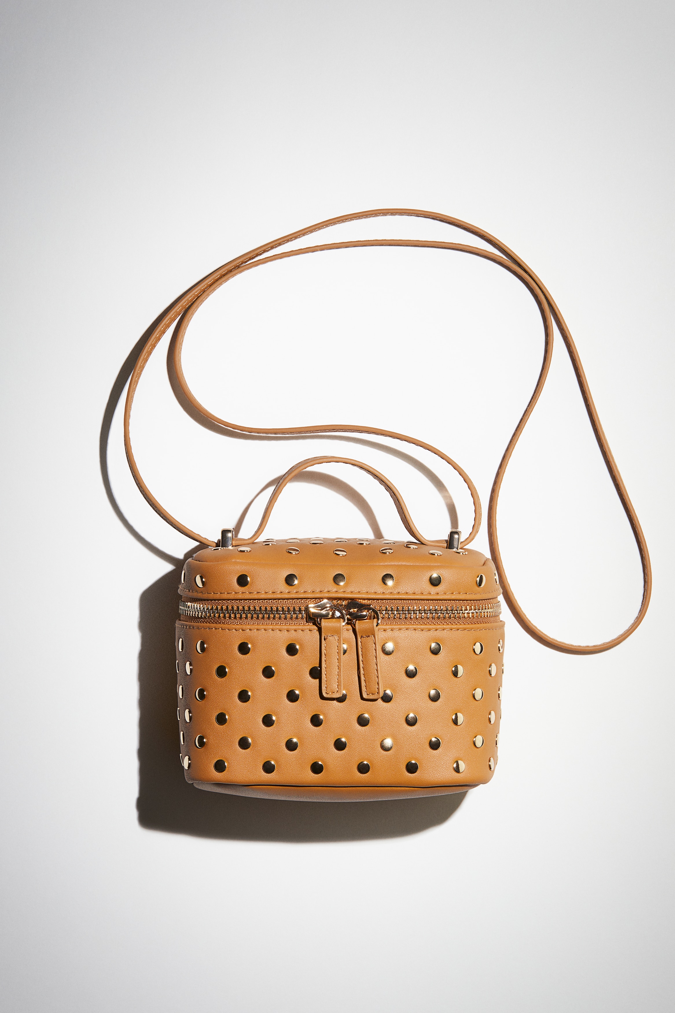 Nécessaire adornado - Castanho claro/Dourado