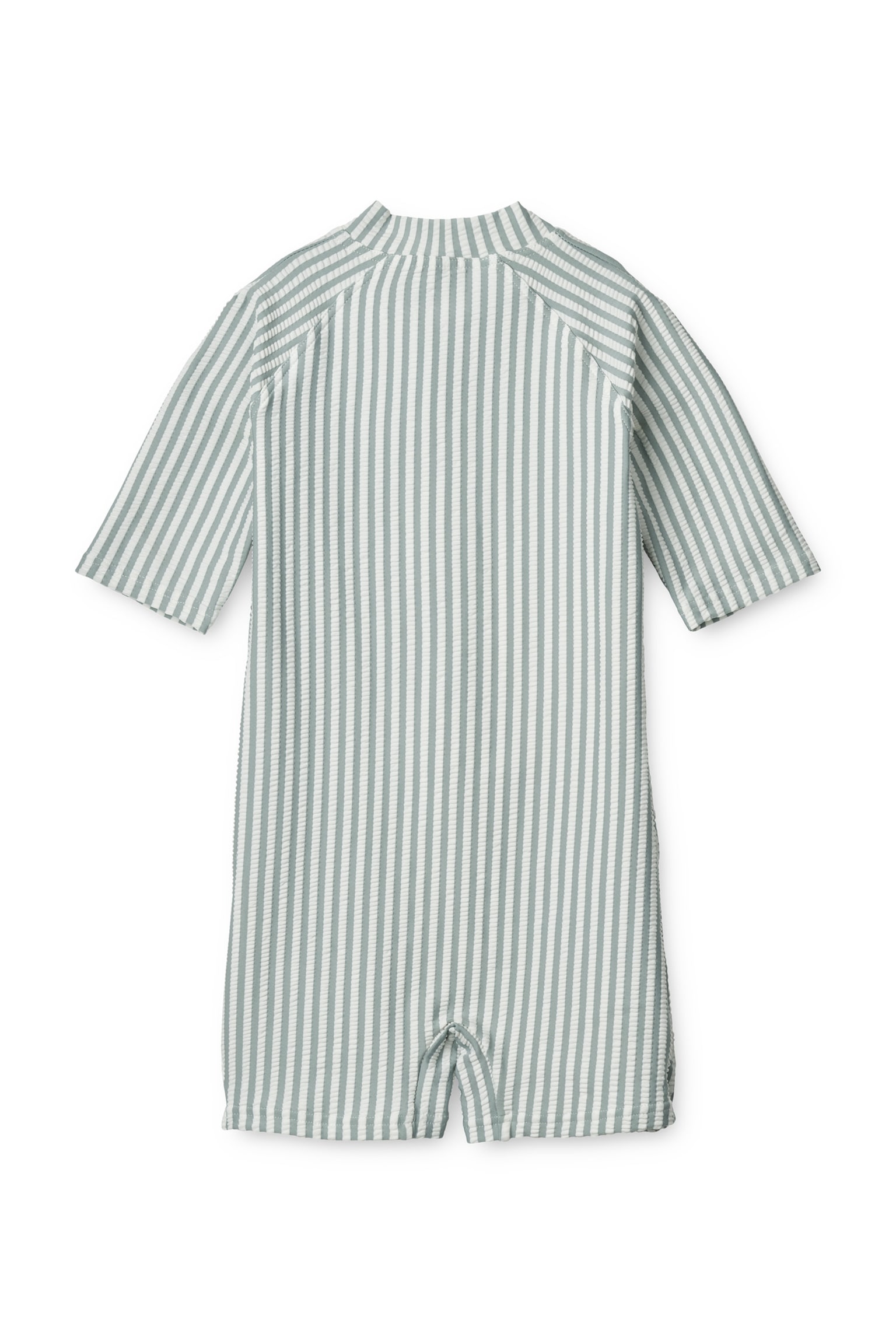 Max Kortärmad Baddräkt I Bäckebölja - Y/d Stripe: Sea Blue - 3