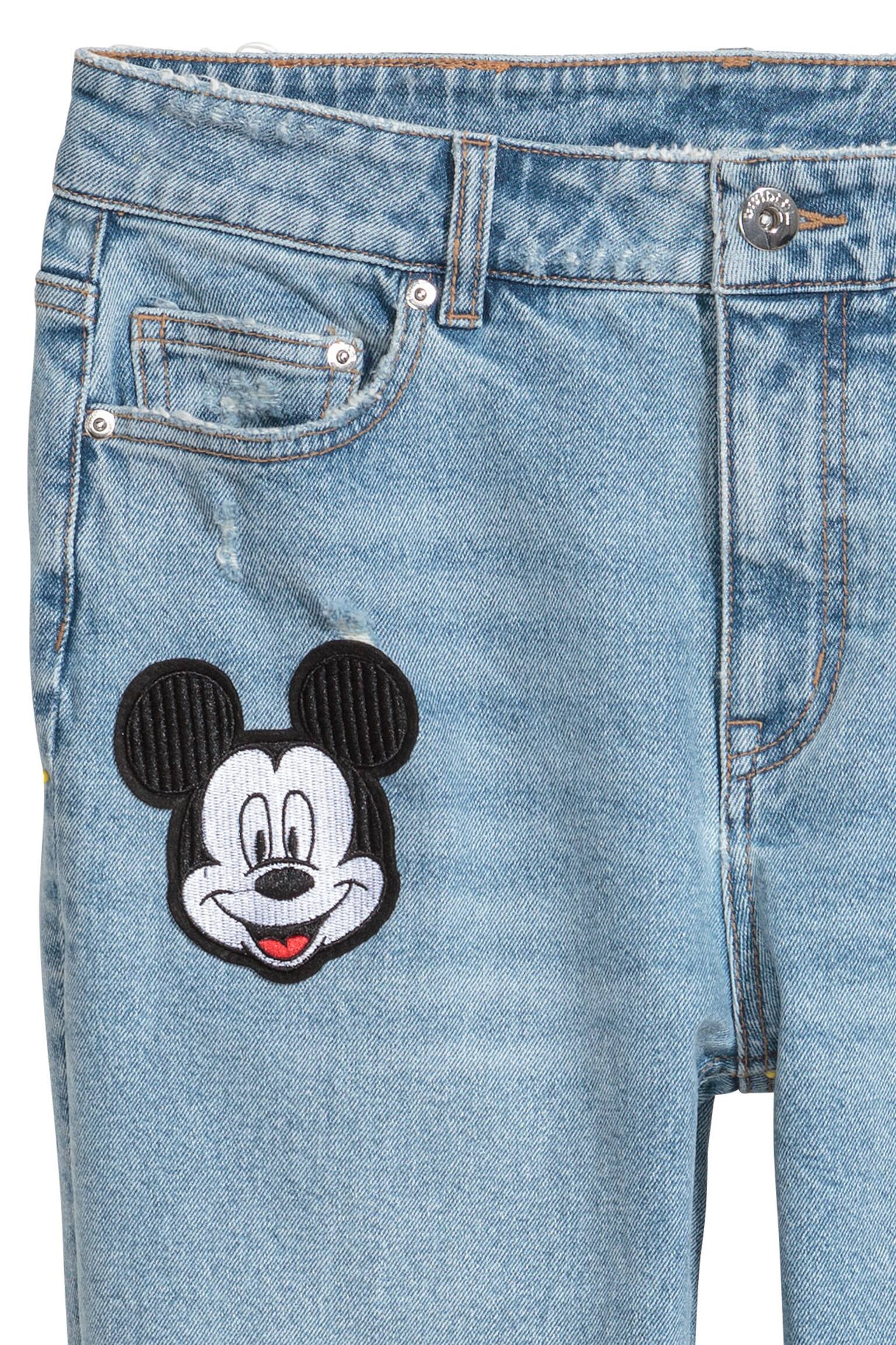 Boyfriend Low Jeans - Light denim blue/Mickey Mouse - 2