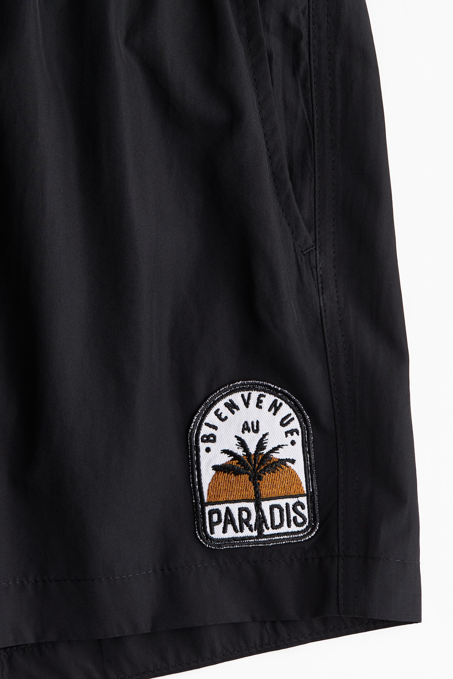 Appliquéd swim shorts - Black/Paradis/Dark orange/Light beige - 6