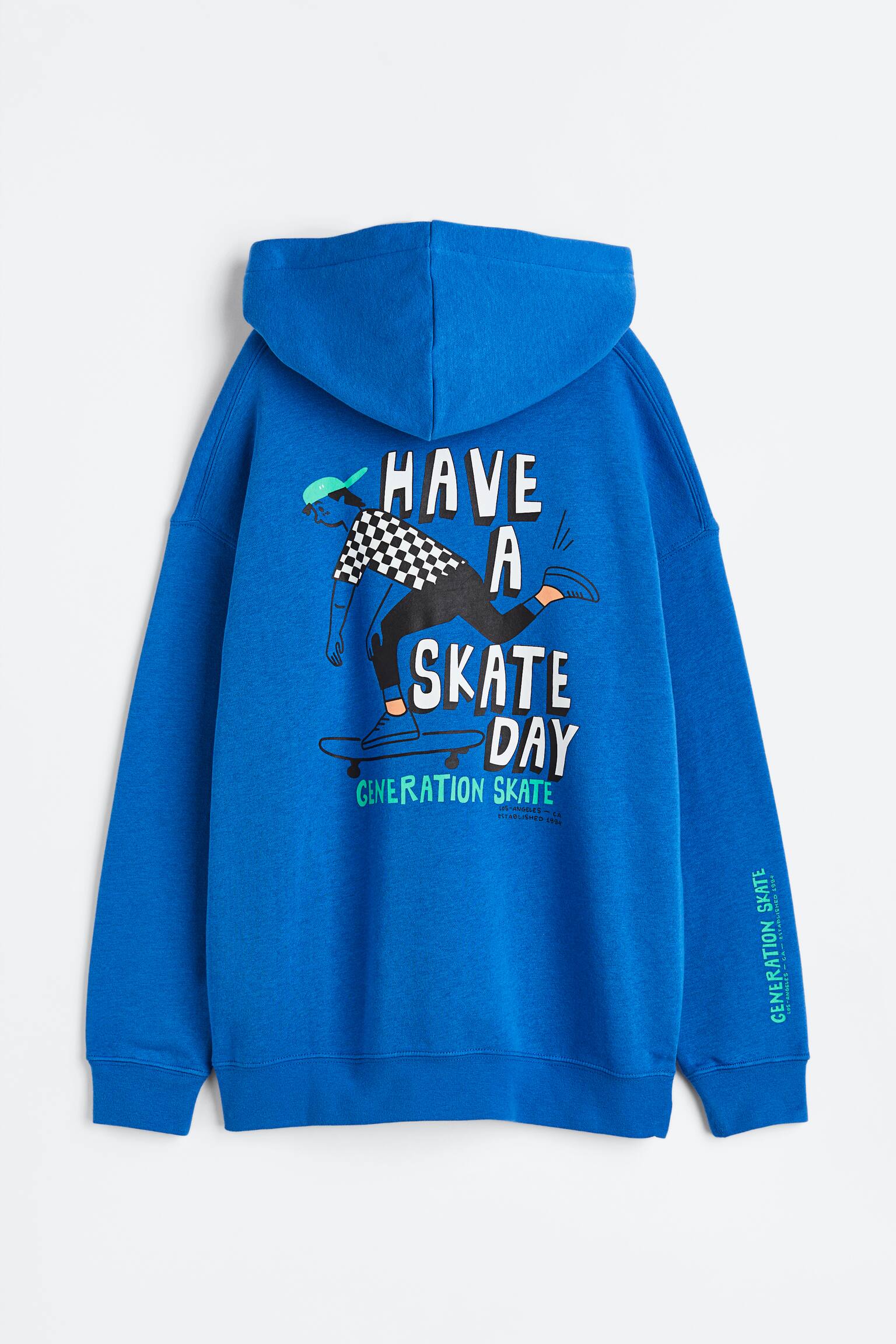 Oversized Print Hoodie - Blue/Keep On Rolling/Black/Game controller/Green/Just Chill/Purple/White - 4