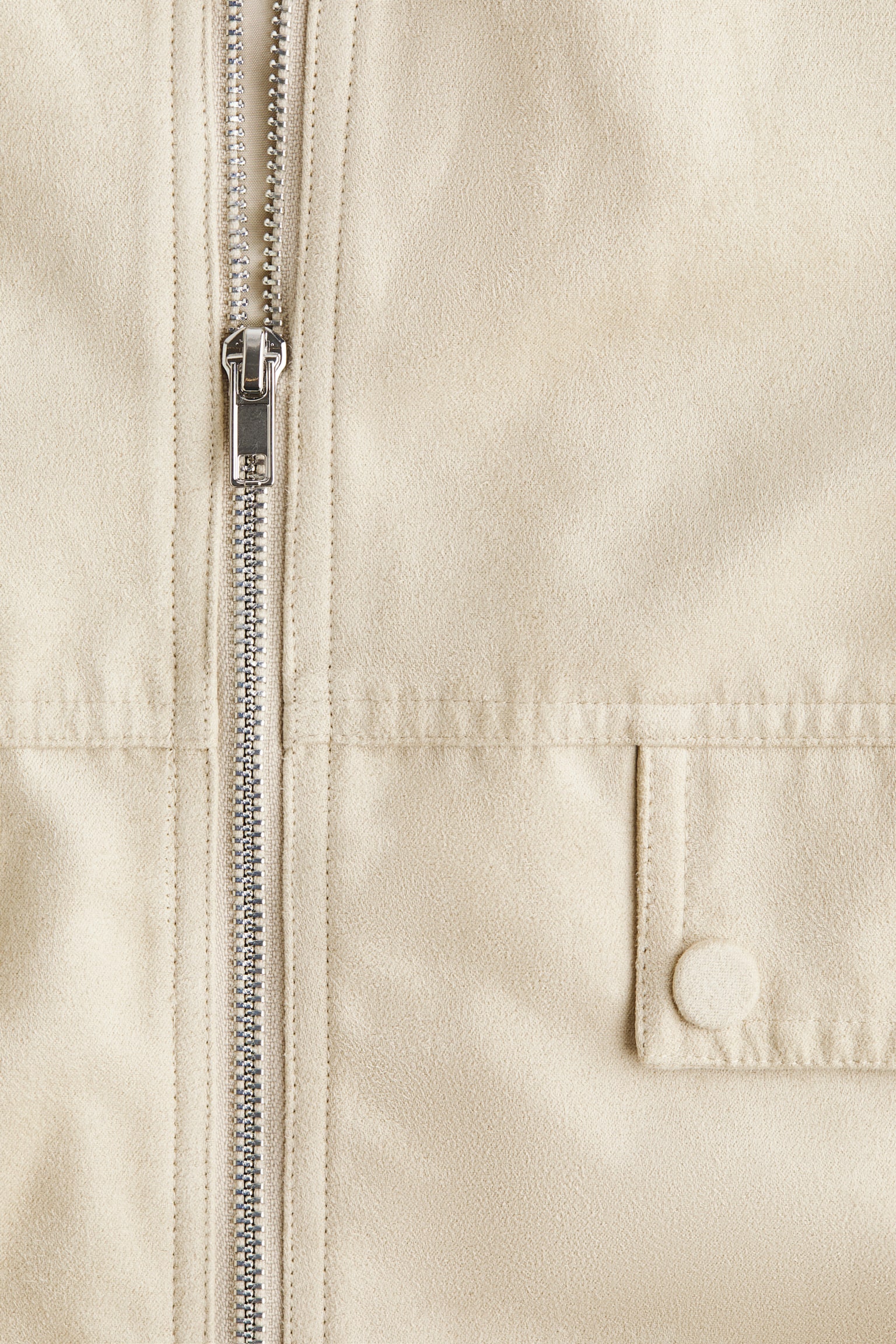 Chaleco con zíper al frente - Beige claro - 3