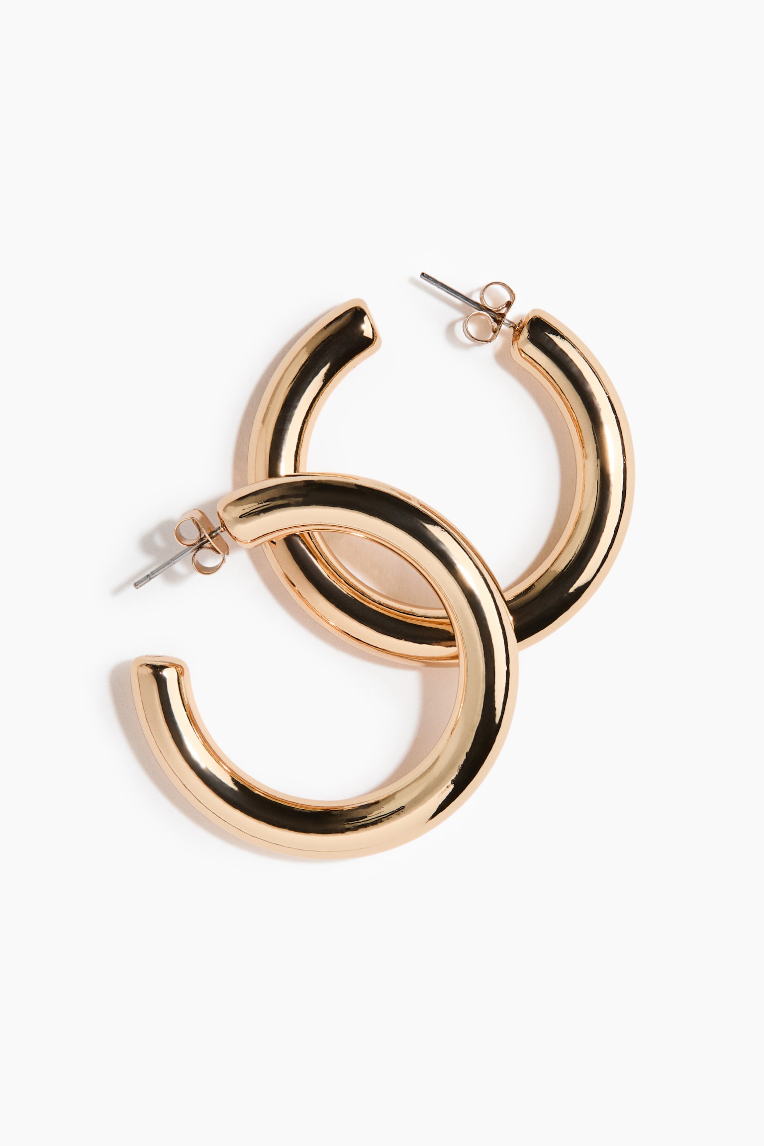Hoop earrings - זהוב - 3