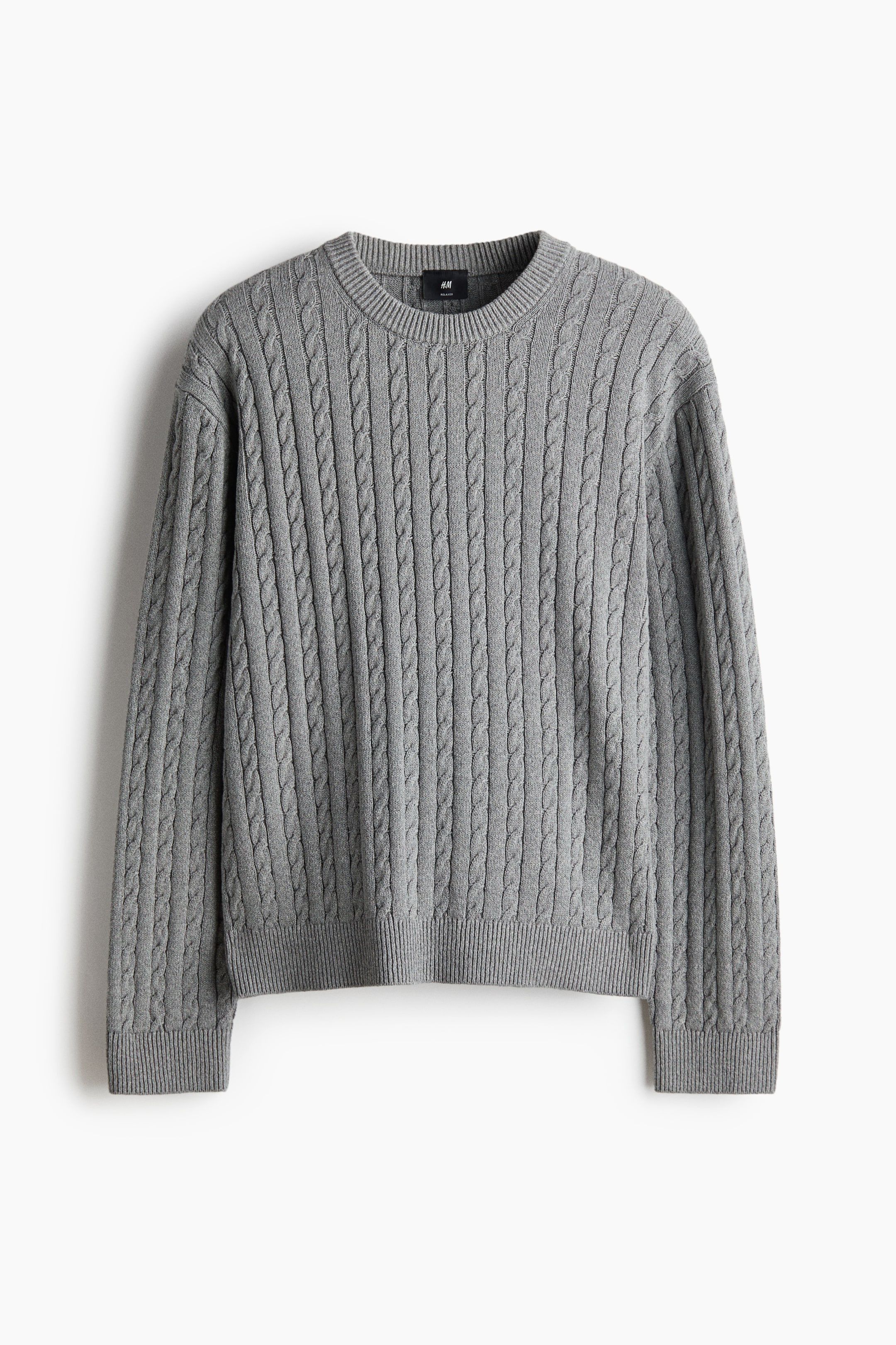 Regular-Fit Cable-Knit Sweater