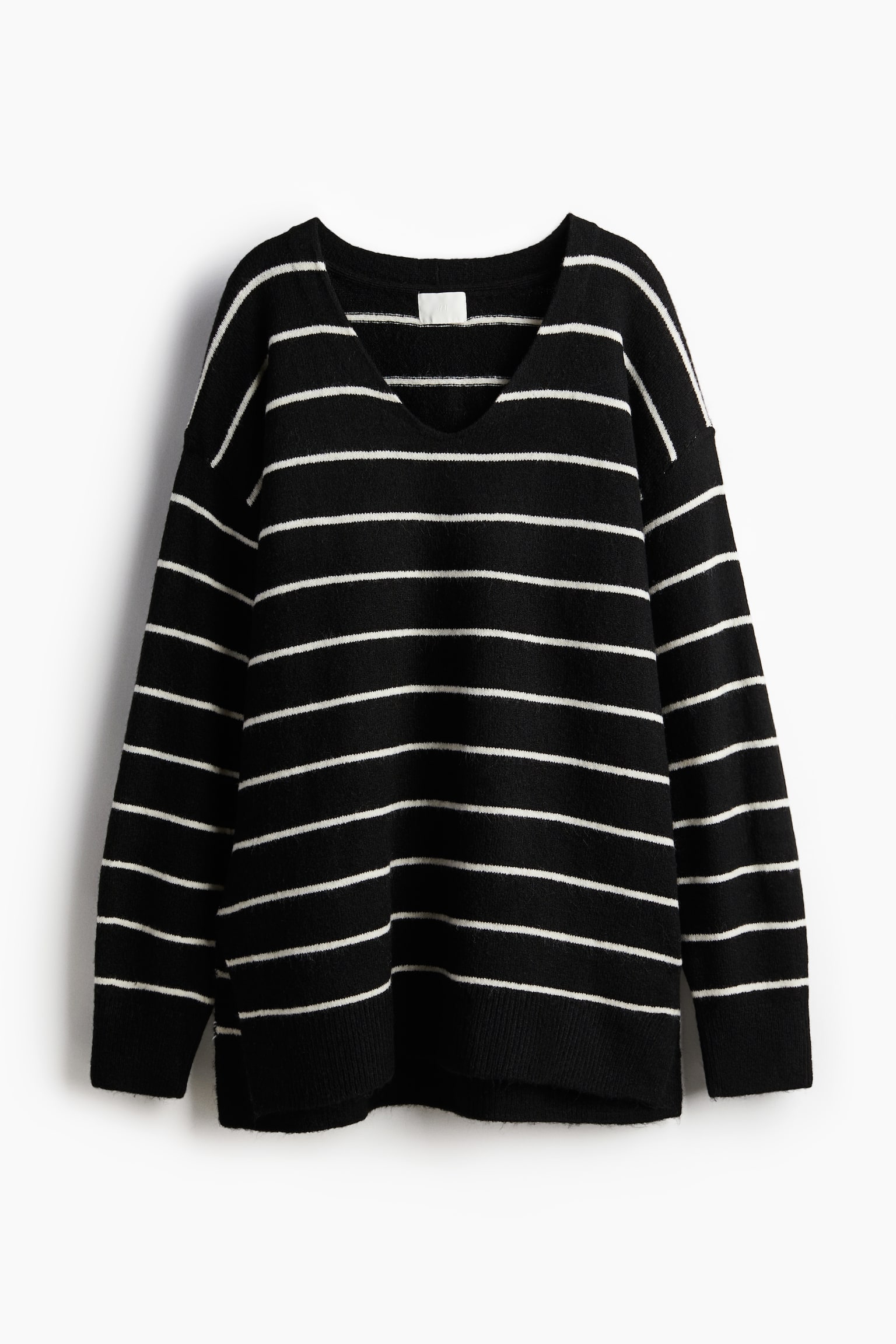 Oversized jumper - Black/Striped/Black/Grey marl/White/Cream/Striped/Pale yellow/Light beige/Black striped/Black/White striped - 2