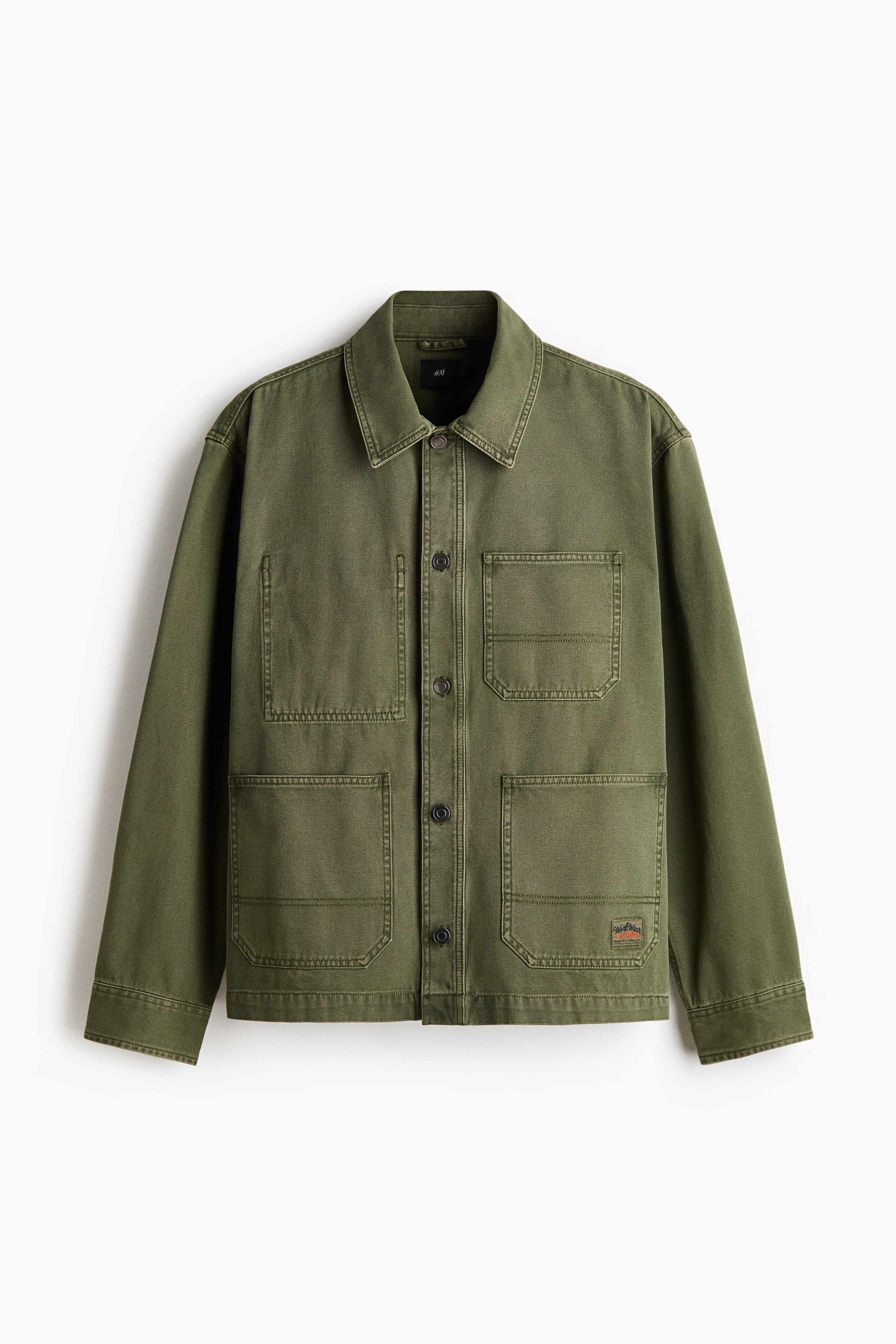 Canvas overshirt - Green/Blue