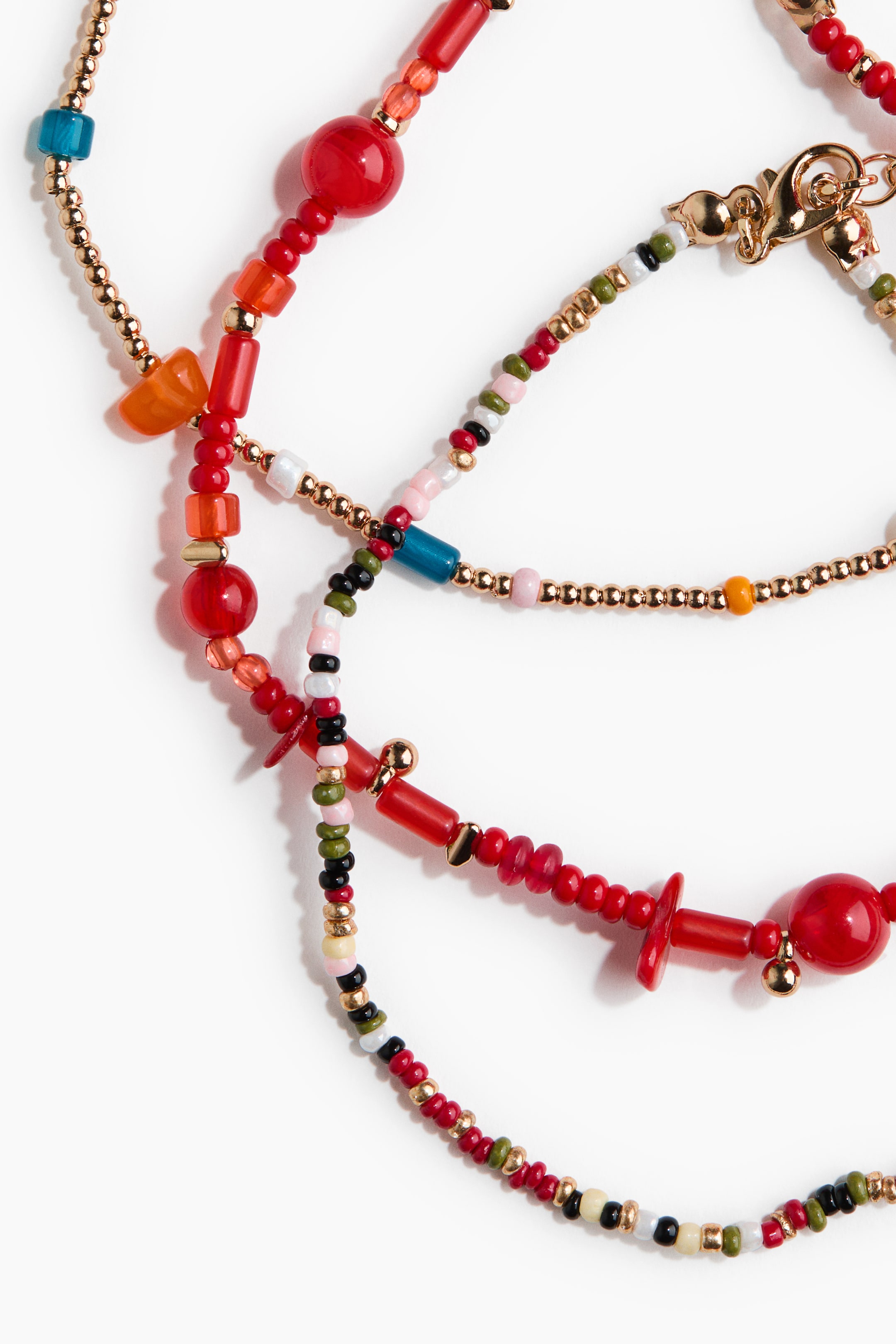 3-Pack Beaded Anklets