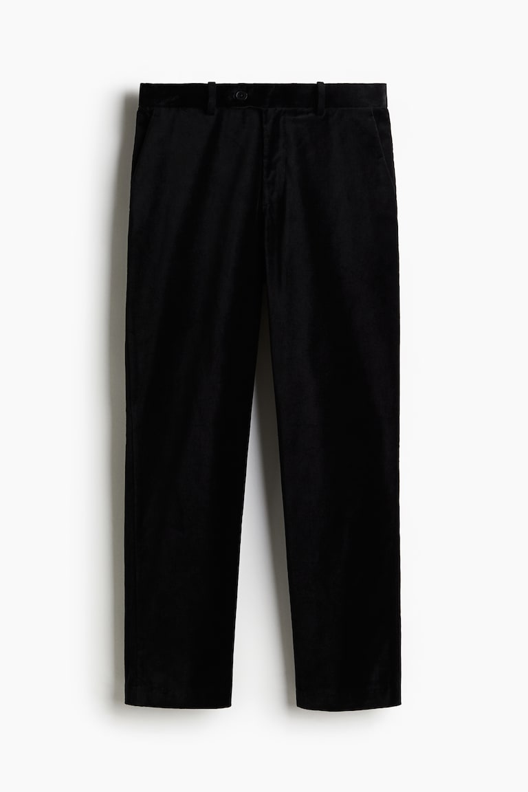 Pantalón Regular Fit en terciopelo - Main Image