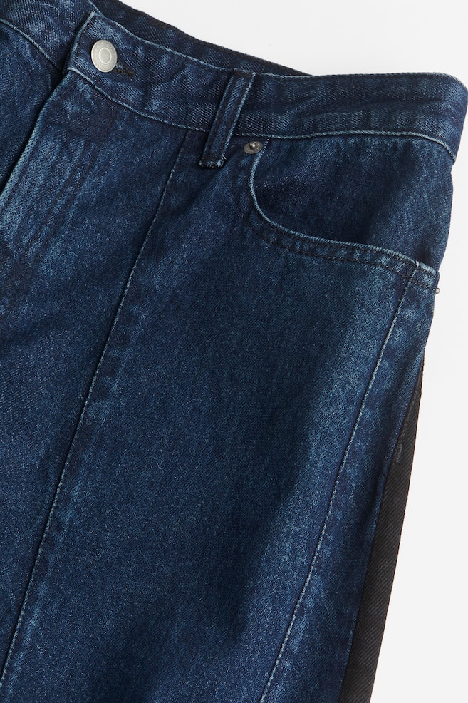 Tofarvede jeans - Mørk denimblå/Sort - 4