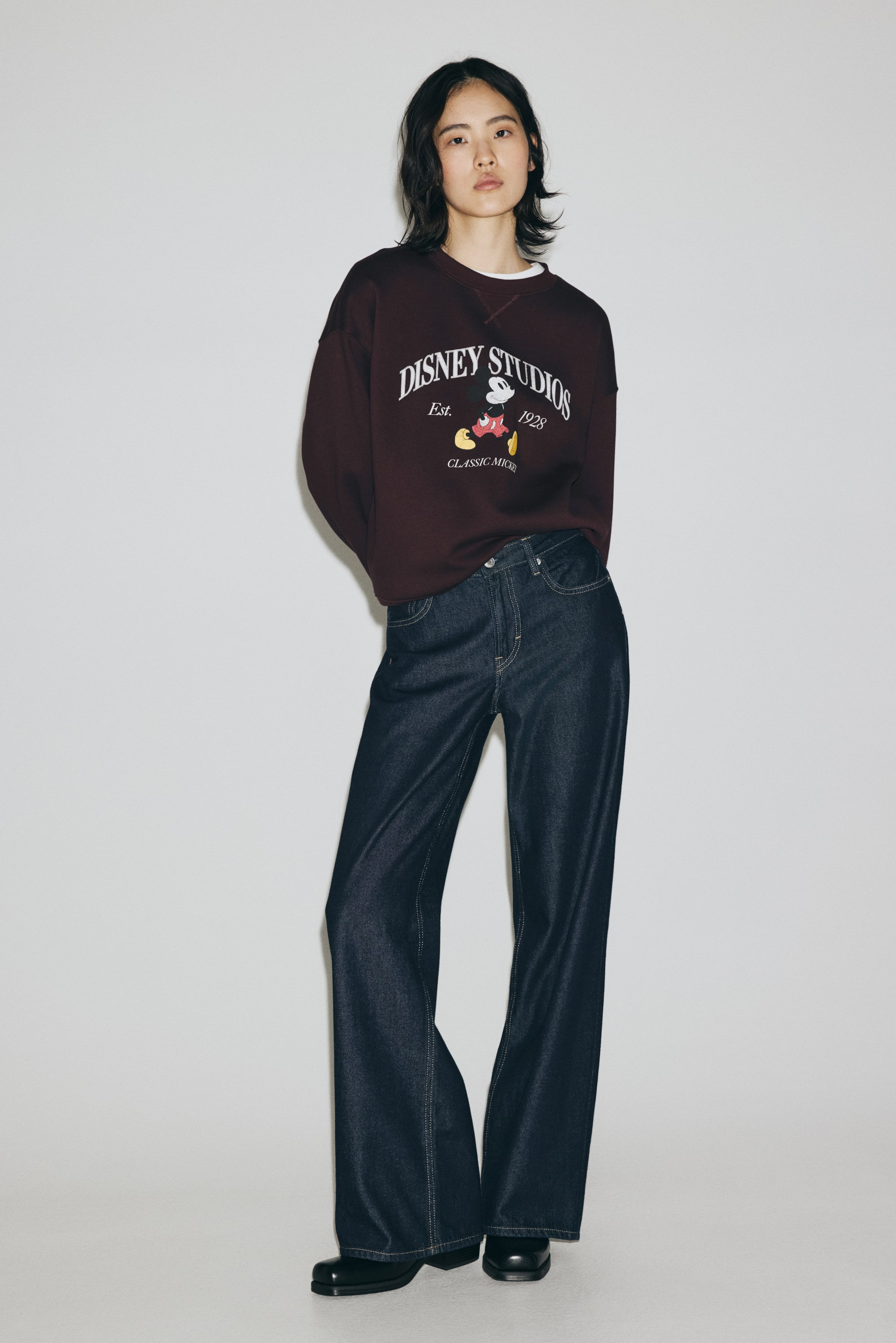 Agrandir l'image: Sweat imprimé - Bordeaux/Mickey - FEMME | H&M FR 2