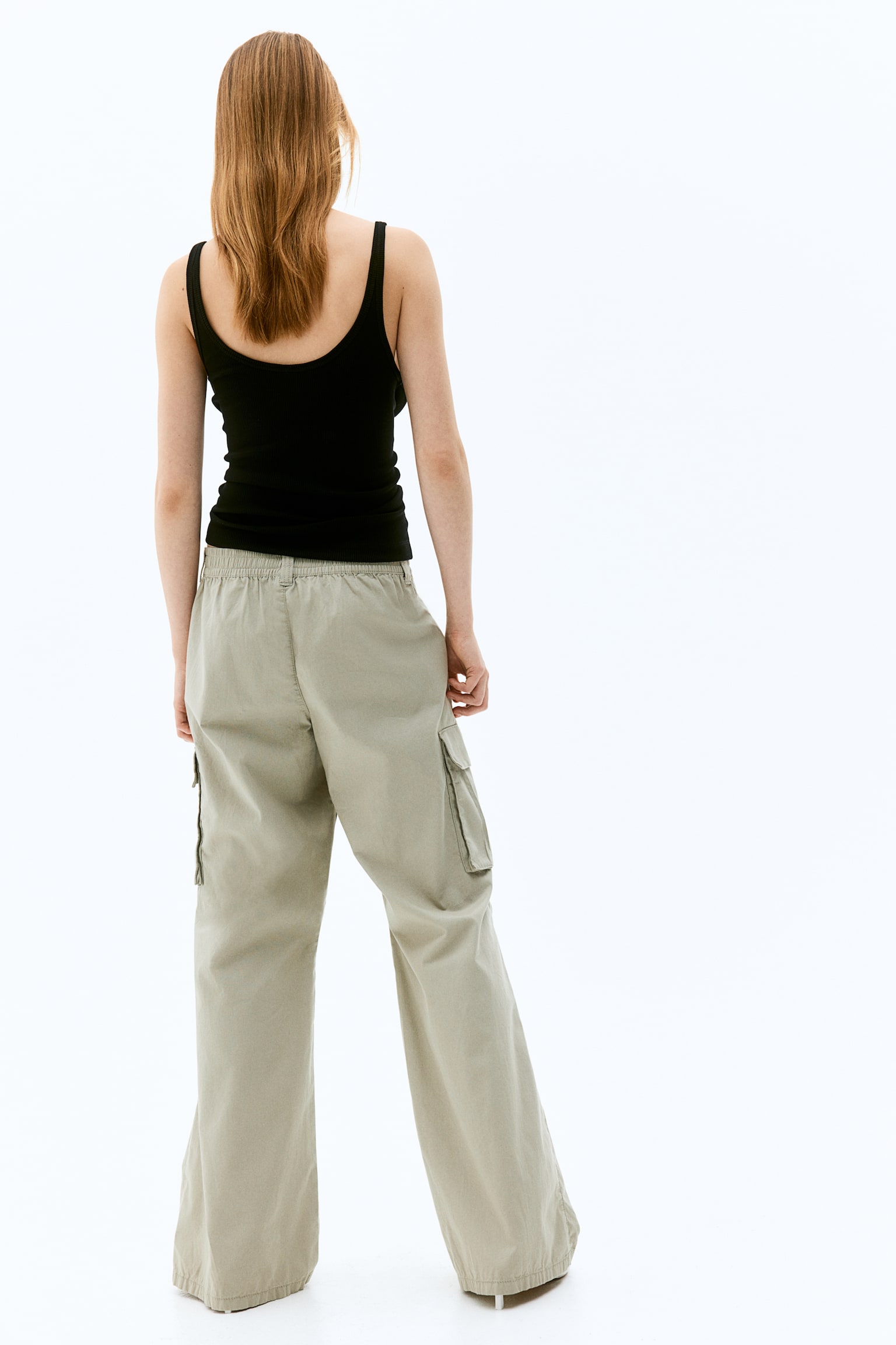 Canvas cargo trousers - Light dusty green/Dark khaki green/Black/Light beige/Light grey/Dark grey - 5