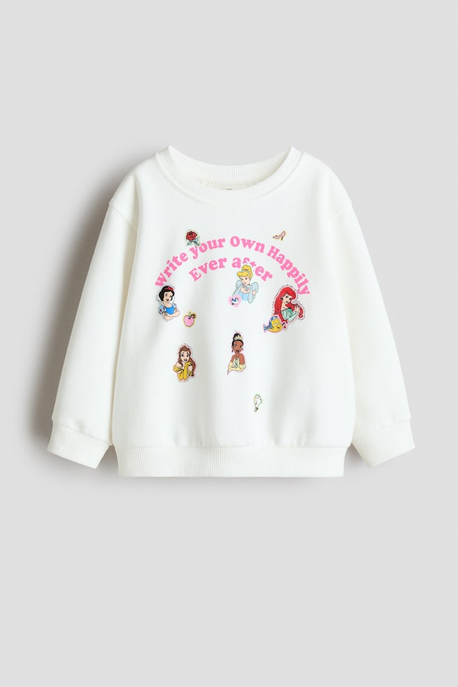 Sweatshirt with Motif - White/Disney Princesses/White/Minnie Mouse/Cream/SmileyWorld®/White/Frozen/White/Minnie Mouse/Light pink/CapyFun/Pink/Hello Kitty/Light pink/Hello Kitty - 1